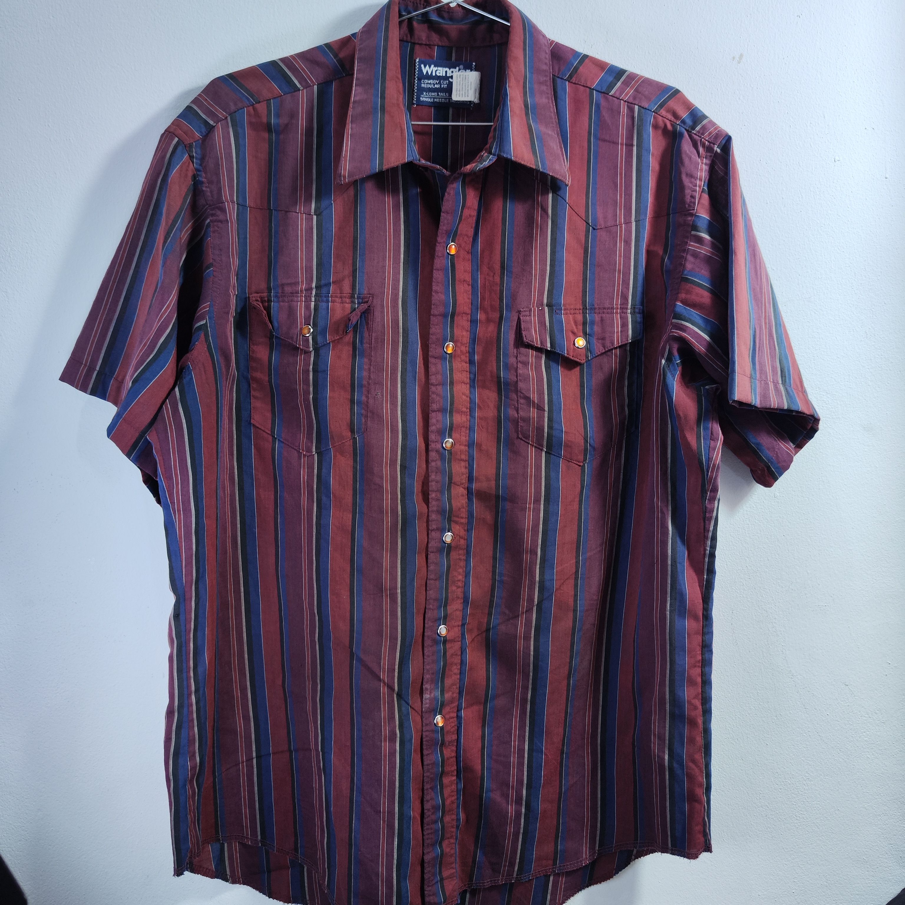Wrangler Vintage Wrangler Ranchwear shirt plaid cowboy cut Size US XL / EU 56 / 4 - 1 Thumbnail