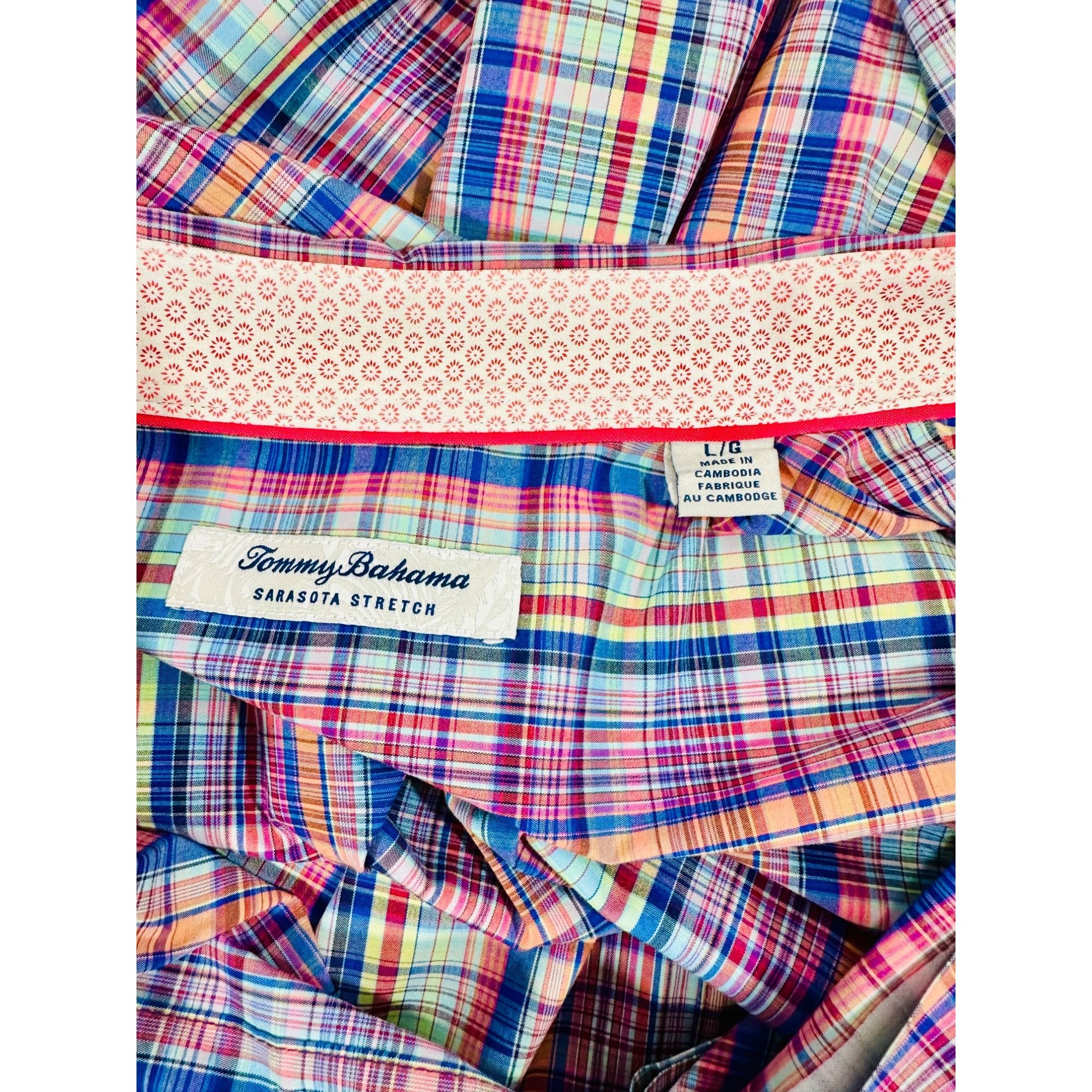 Tommy Bahama Tommy Bahama Sarasota Stretch Multicolor Plaid Long Sleeve B Size US L / EU 52-54 / 3 - 4 Thumbnail