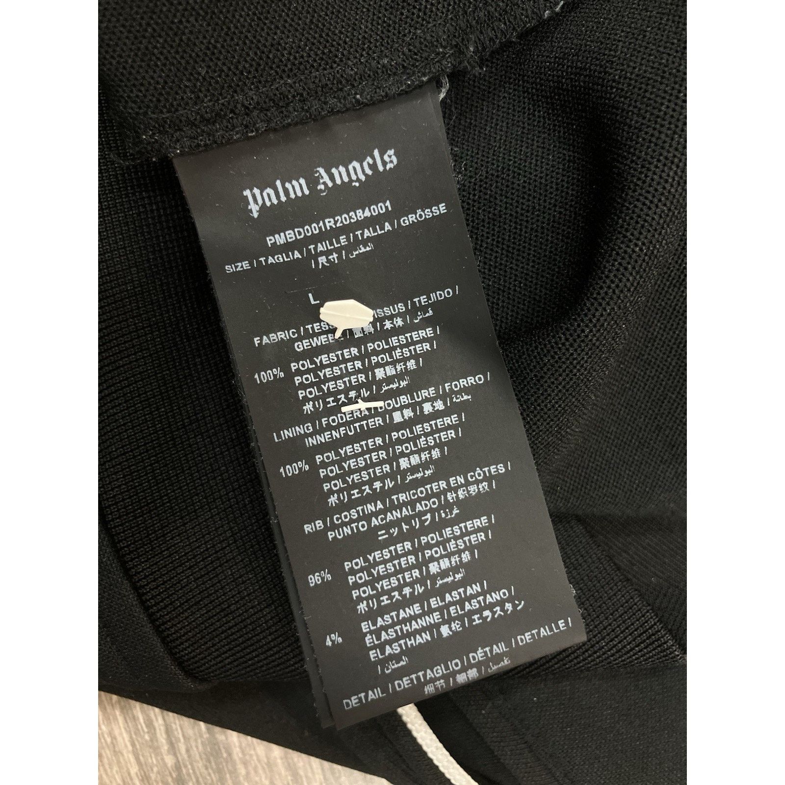 Palm Angels Size L - Palm Angels Classic Track Jacket ' Black White ' Size US L / EU 52-54 / 3 - 14 Thumbnail