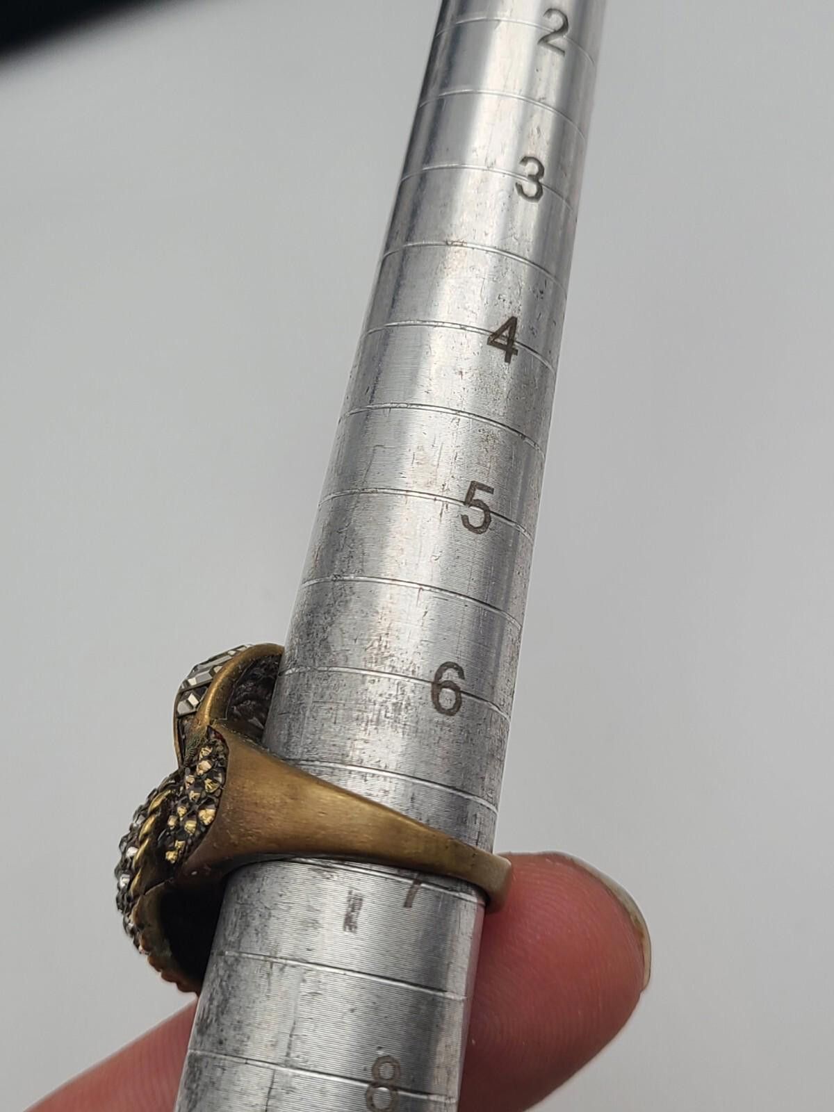Swarovski Heidi Daus Size 7 Faux Pearl Bronze Ring Swarovski Crystals Size ONE SIZE - 8 Thumbnail
