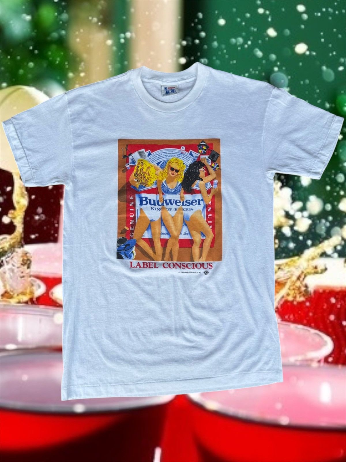 Vintage Late 80’s Budwiser beer grapic tee Size US L / EU 52-54 / 3 - 1 Thumbnail