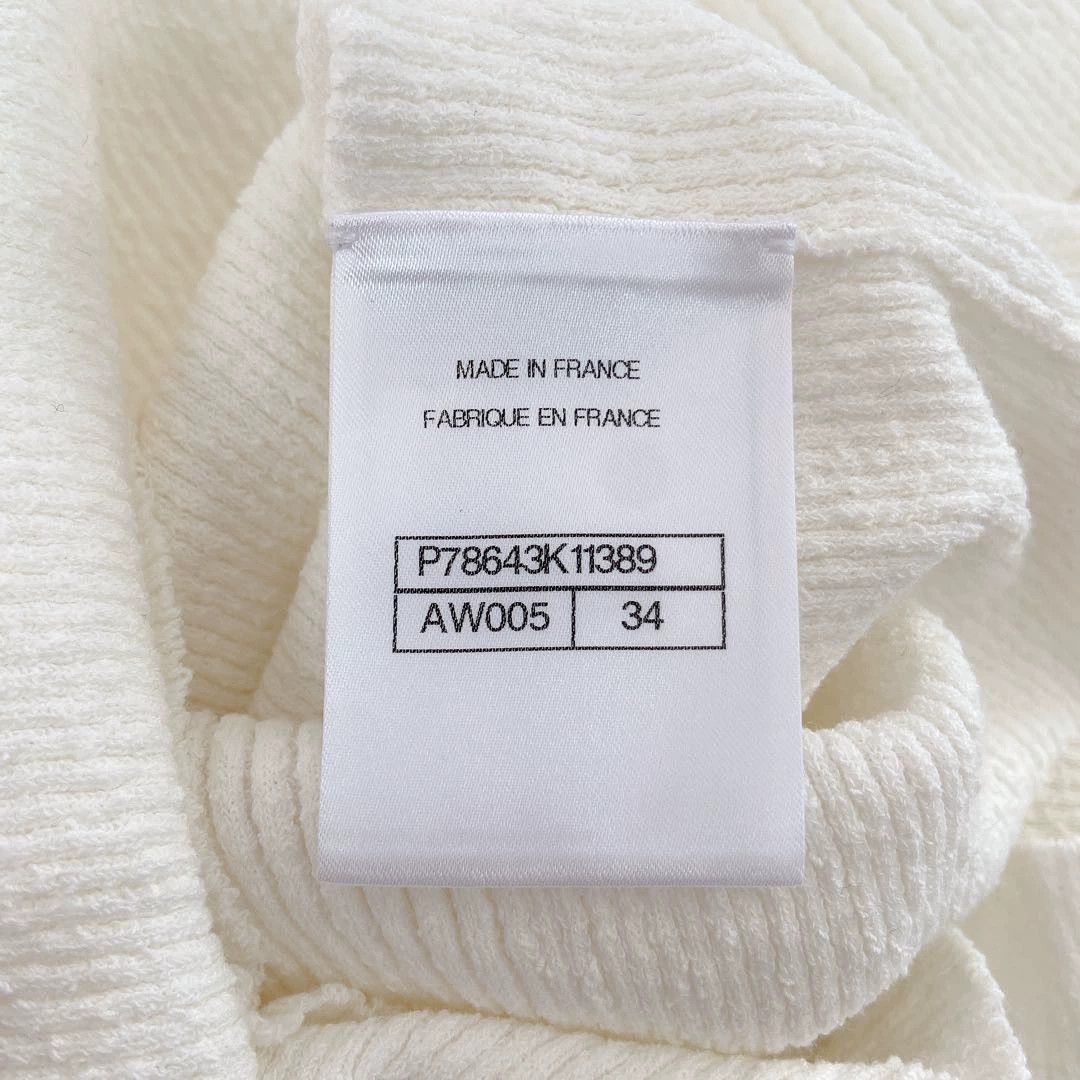 Chanel Chanel white knit tee 34 Size XS / US 0-2 / IT 36-38 - 8 Thumbnail