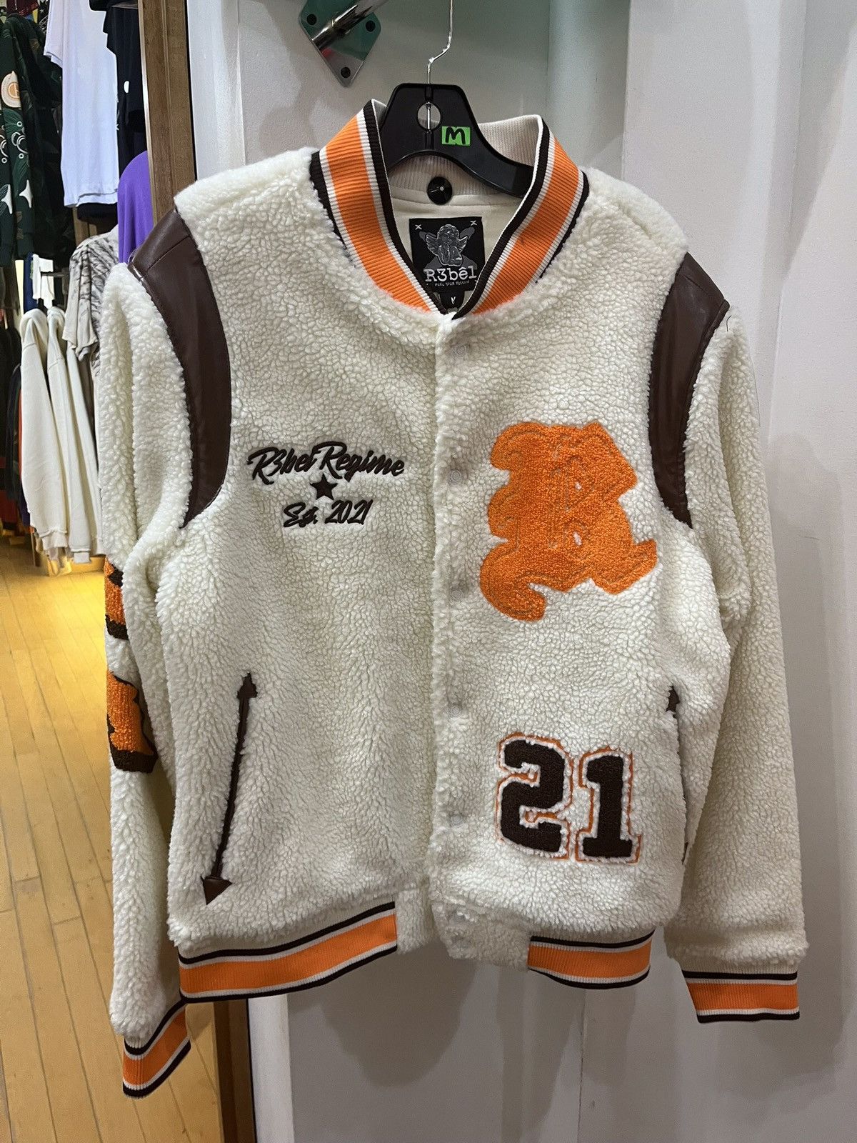 Other White R3BEL Regime Letterman Jacket Size US L / EU 52-54 / 3 - 1 Thumbnail