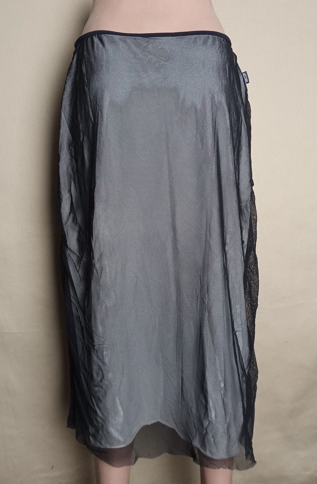 Moschino × Vintage 1990s Vintage MOSCHINO “Beauty Comes from Within” Mesh Skirt Size 32" / US 10 / IT 46 - 6 Thumbnail
