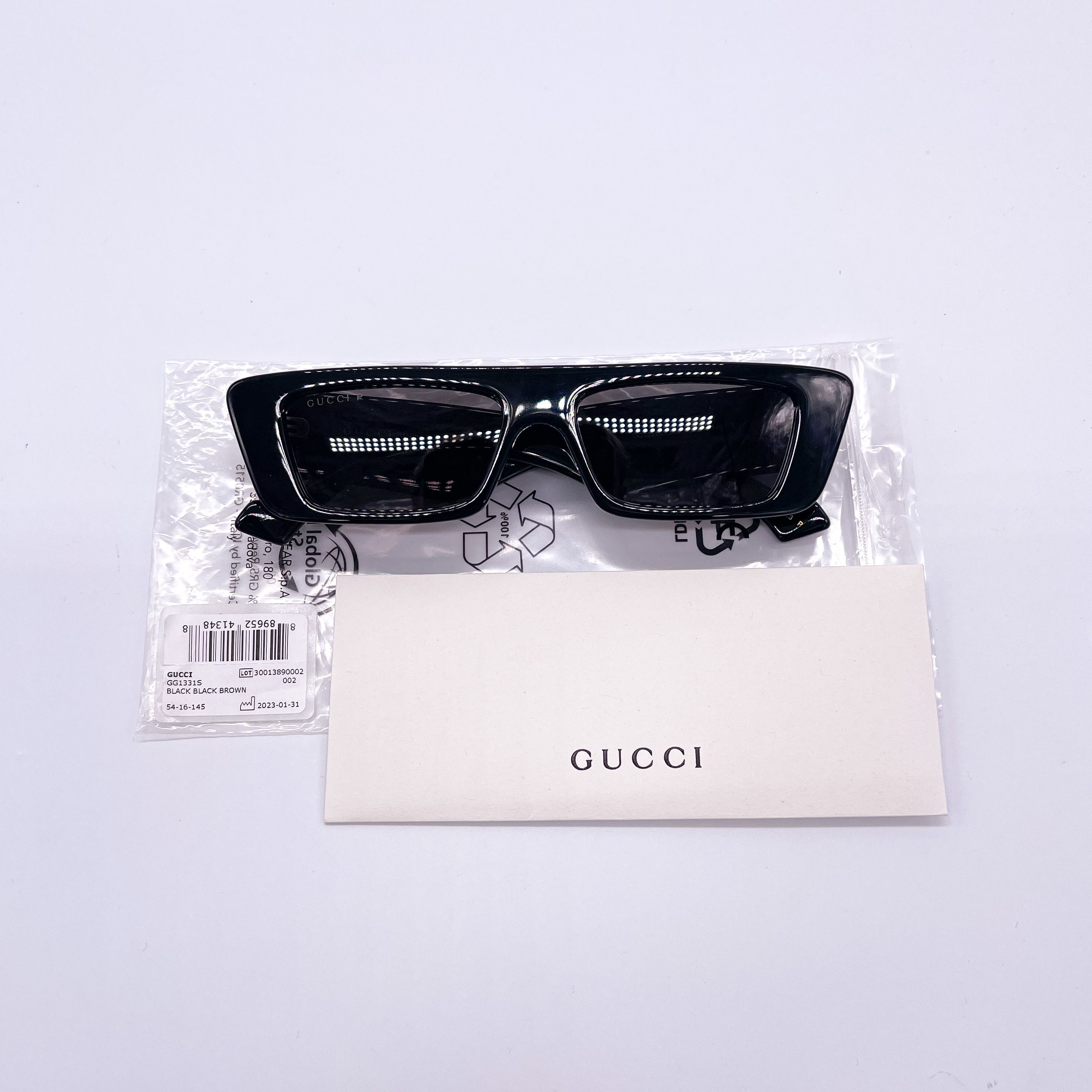 Gucci NEW GUCCI UNISEX BLACK SUNGLASSES GUCCI GG1331S 002 Size ONE SIZE - 10 Thumbnail