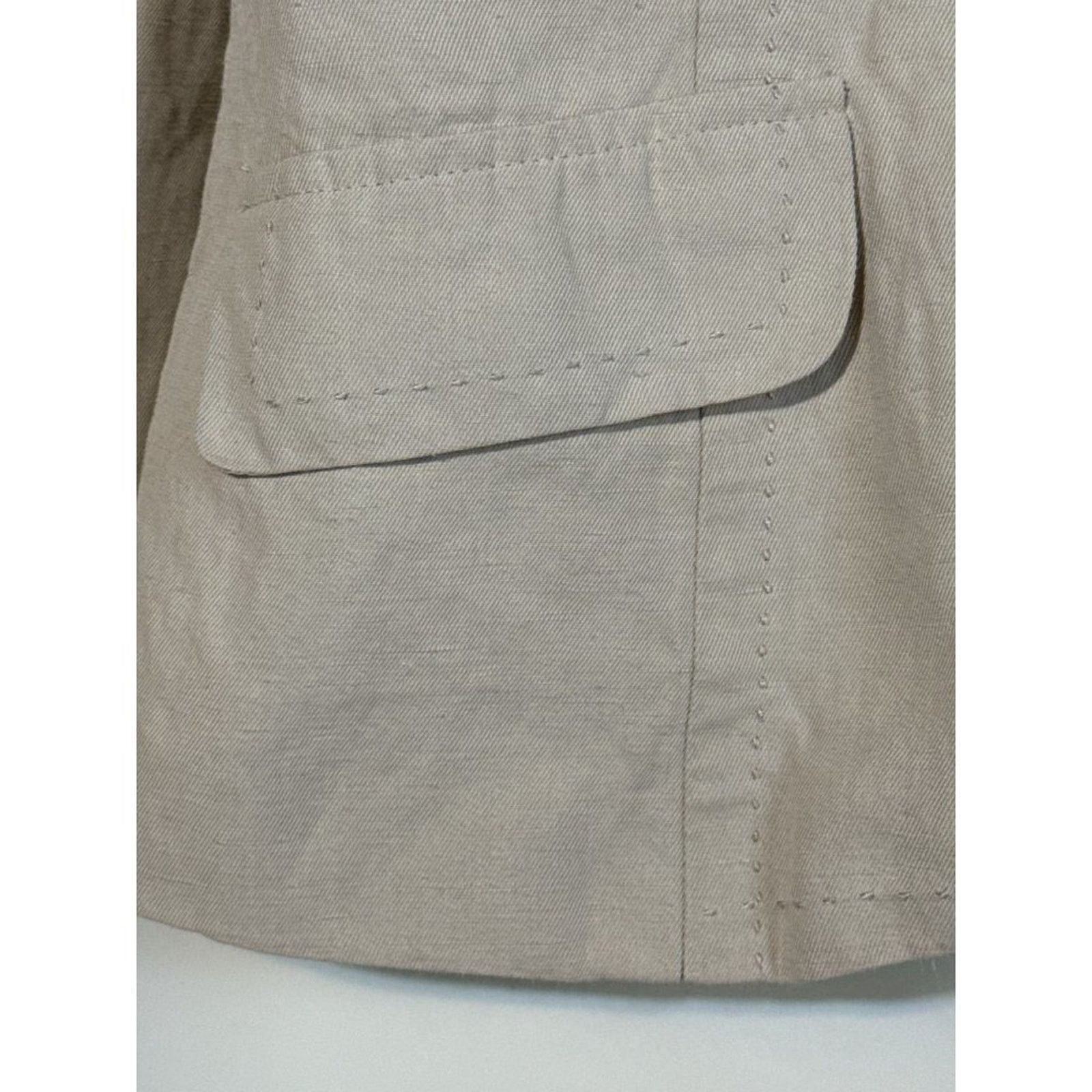 Ann Taylor Ann Taylor 3-Button Lined Blazer Petite 4 Neutral Minimalist Size S / US 4 / IT 40 - 3 Thumbnail