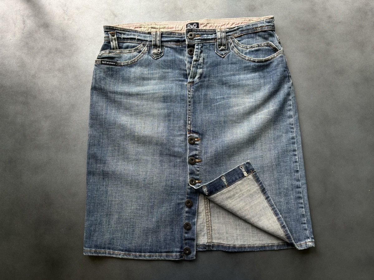 Dolce & Gabbana × Vintage Vintage Dolce & Gabbana Mini Skirt Denim Jean Short 2000s Size 33" - 11 Thumbnail