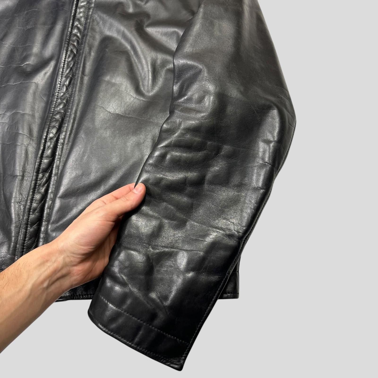 Neil Barrett Neil Barrett 00’s Textured Padded Leather Moto Jacket - L/ Size US L / EU 52-54 / 3 - 3 Thumbnail