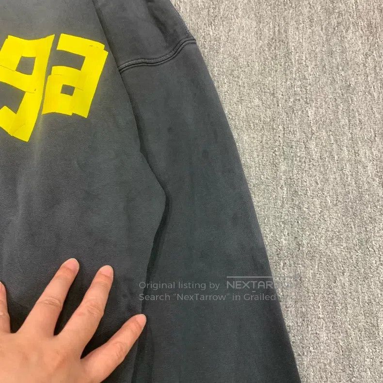 Balenciaga Balenciaga Black Water-Washed Destroyed Tape Hoodie Sweats Size US L / EU 52-54 / 3 - 9 Thumbnail