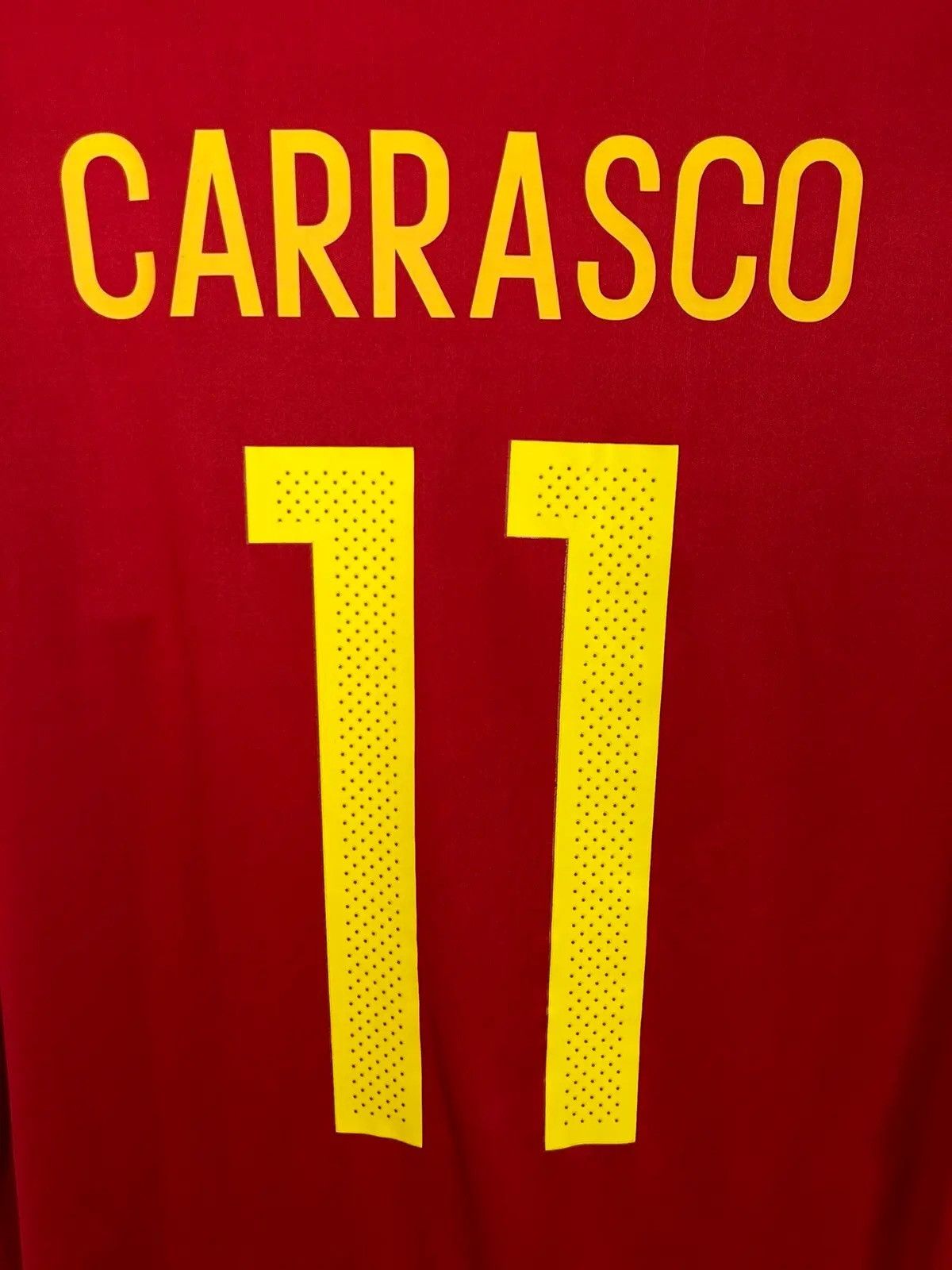 Adidas Adidas Belgium #11 Yannick Carrasco 2016/17 Home Kit Jersey Size US L / EU 52-54 / 3 - 8 Thumbnail