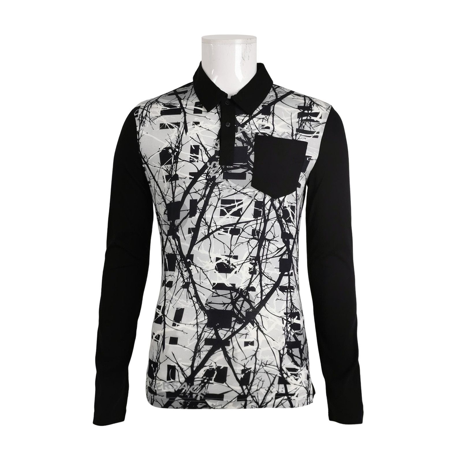 Versace Versace Jeans Graphic Print Long Sleeve Polo US XS Size US XS / EU 42 / 0 - 1 Thumbnail