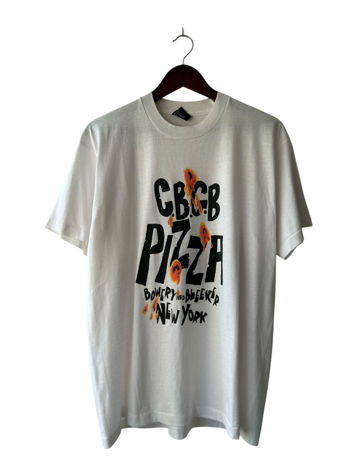 Band Tees Vintage 1990s CBGB Pizza Cafe New York Underground Tee Size US XL / EU 56 / 4 - 1 Thumbnail
