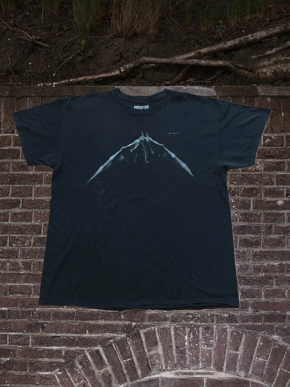 POST&CO Vintage black big print T-shirt POST&CO logo Y2K Size US L / EU 52-54 / 3 - 1 Thumbnail