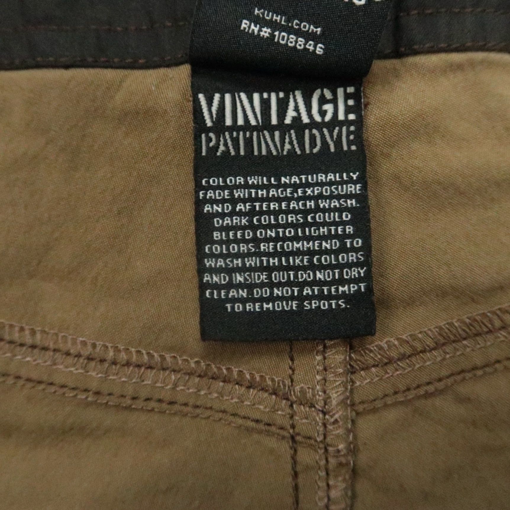 Vintage Kuhl Revolvr Pants Mens 40x32 Green Brown Vintage Patina Dye Chino Pocket 5-0rtn Stretch Regular Straight 40 Inseam Casual Travel Workwear Mens Size US 40 / EU 56 - 6 Thumbnail
