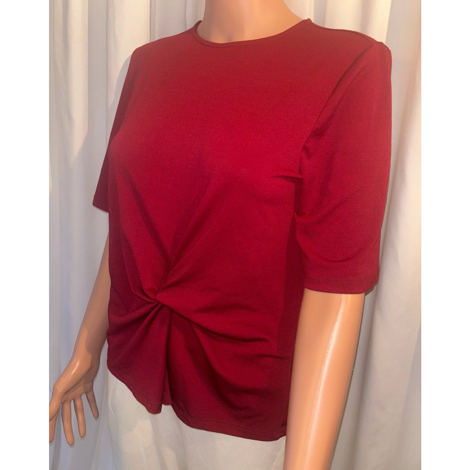 The Unbranded Brand Top Shop Size 6 Red Wine Blouse Size M / US 6-8 / IT 42-44 - 3 Thumbnail
