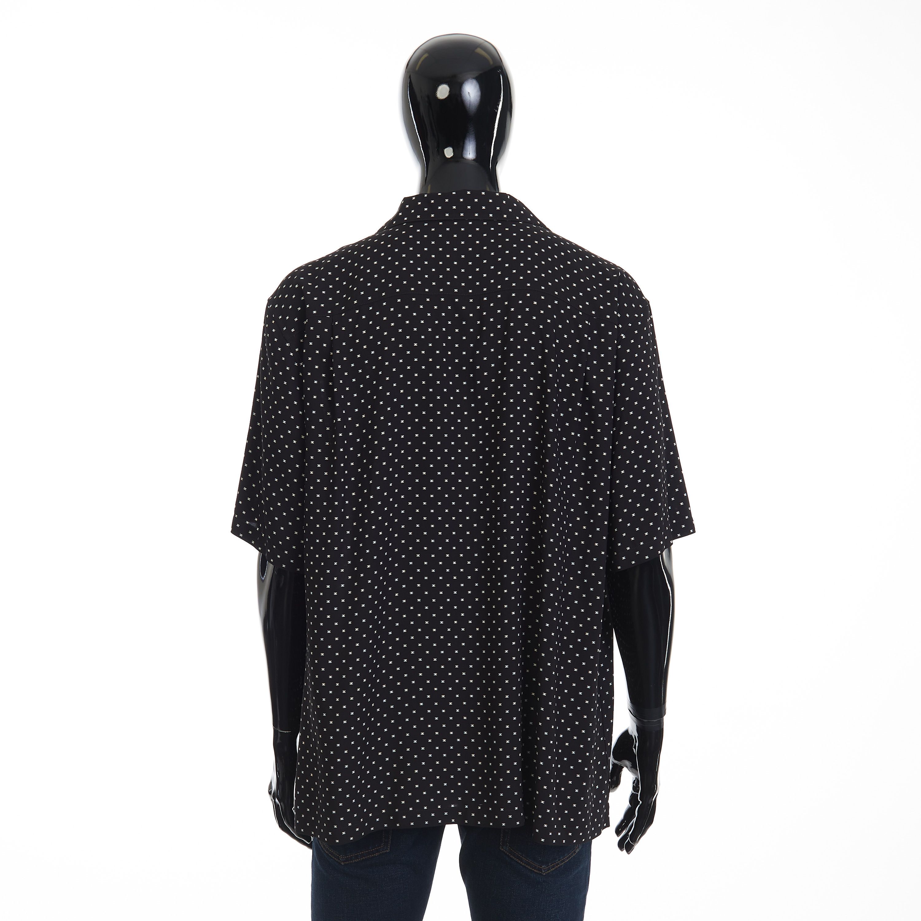 Celine Loose Hawaiian Shirt - Micro Triomphe Print Viscose Size US L / EU 52-54 / 3 - 4 Thumbnail