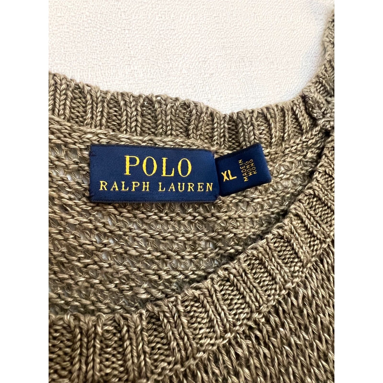 Polo Ralph Lauren VINTAGE Polo Ralph Lauren Sweater Women's XL Green Heather Cable Knit Cotton Pullover NW Size XL / US 12-14 / IT 48-50 - 2 Thumbnail
