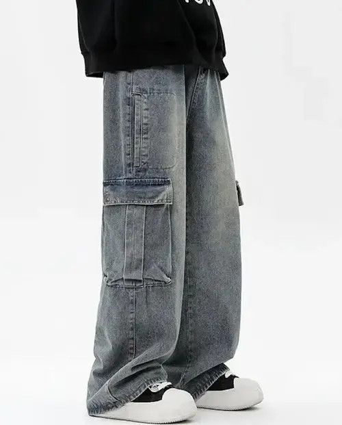 Japanese Brand Y2K Vintage Men Cargo Jeans Size US 26 / EU 42 - 2 Thumbnail