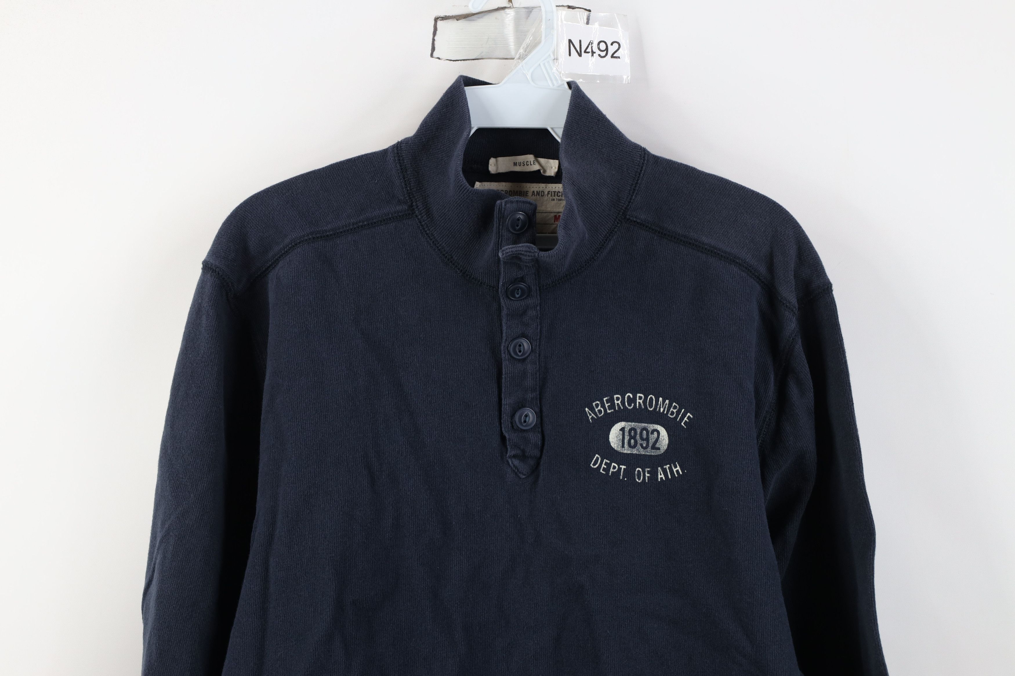 Abercrombie & Fitch Vintage 90s Y2K Abercrombie & Fitch Ribbed Henley T-Shirt Size US M / EU 48-50 / 2 - 2 Thumbnail