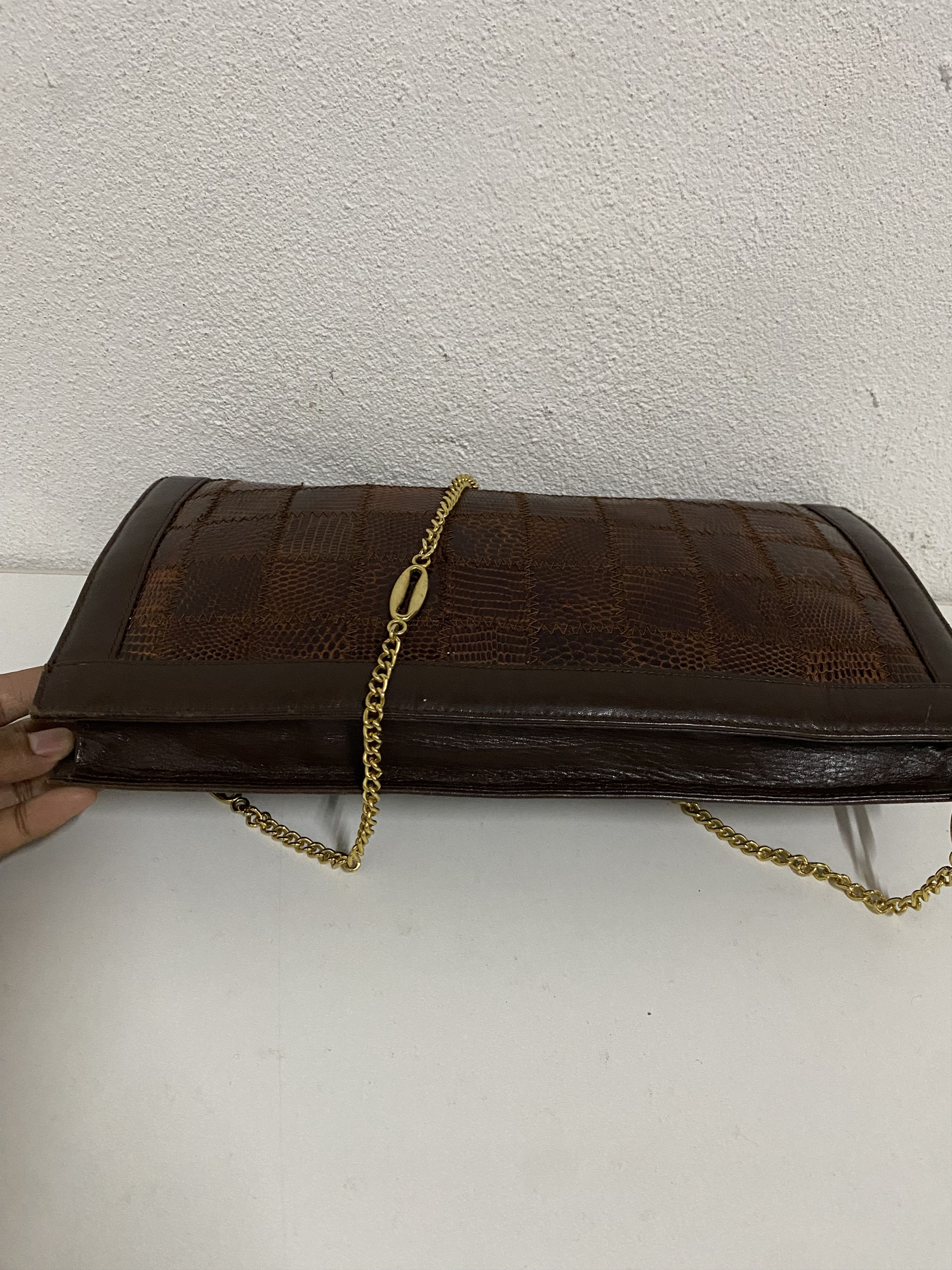 Genuine Leather Rare Esteve Leather Crossbody Chain Bag Size ONE SIZE - 4 Thumbnail