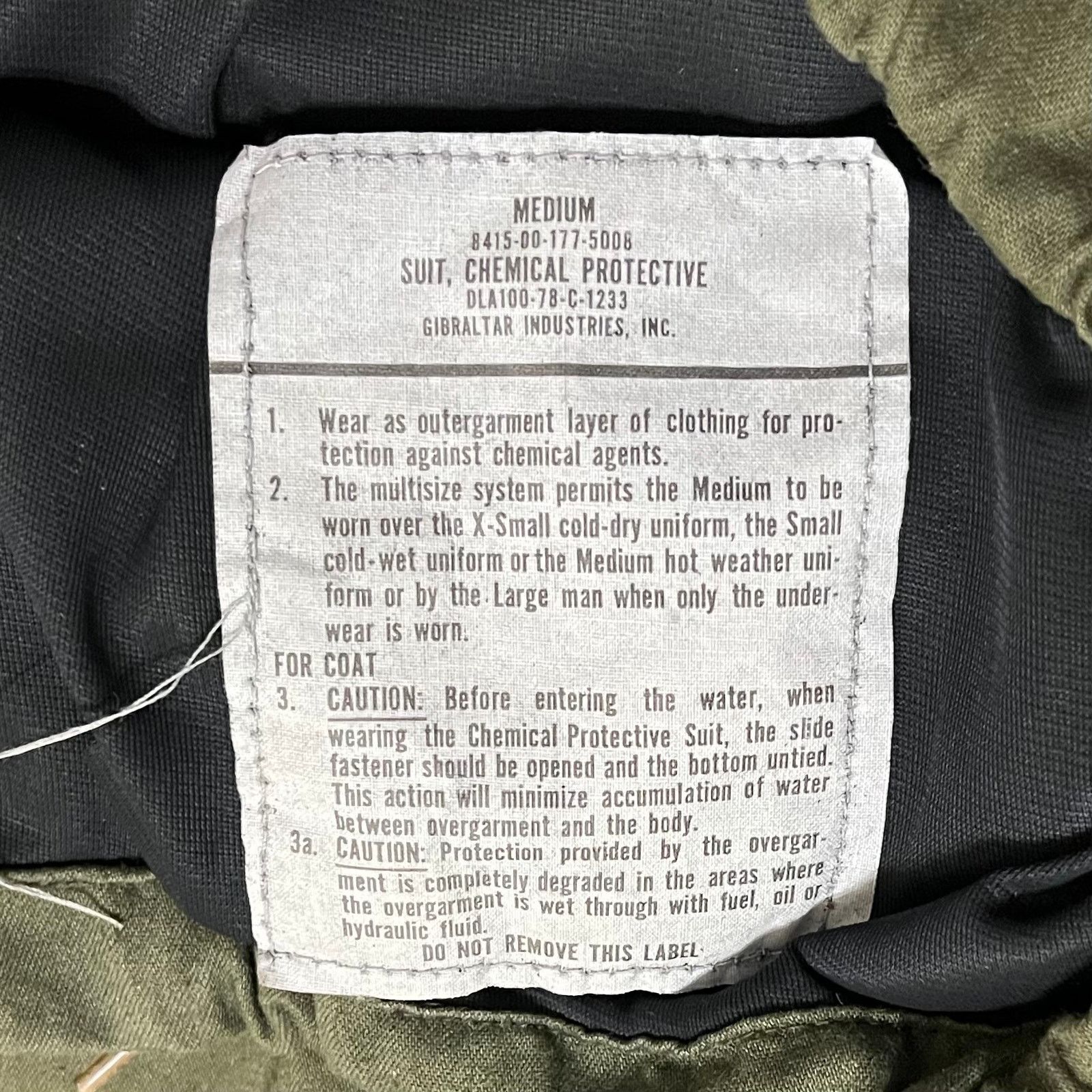 Other Vintage 1978 U.S. Military Chemical Protective Jacket Green Size US M / EU 48-50 / 2 - 4 Thumbnail