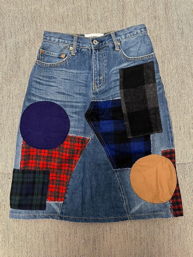 Comme des Garcons Comme des Garcons size S Spliced denim skirt Size 24" / US 00 / IT 34 - 1 Thumbnail