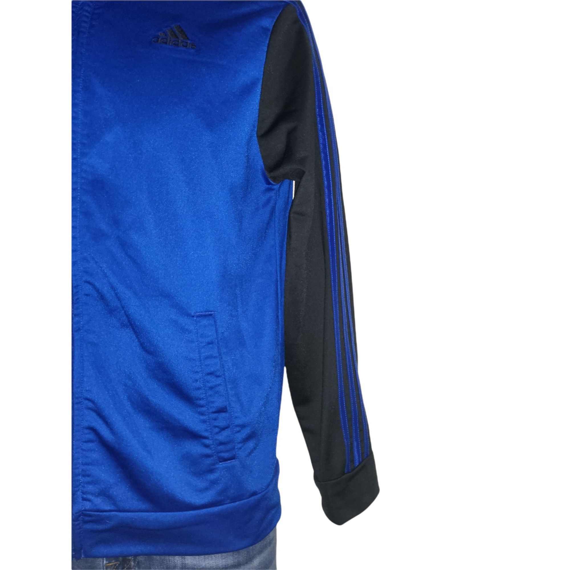 Adidas Adidas Track Jacket Women Sz XL 18/20 Blue Black Full Zip At Size US XL / EU 56 / 4 - 4 Thumbnail