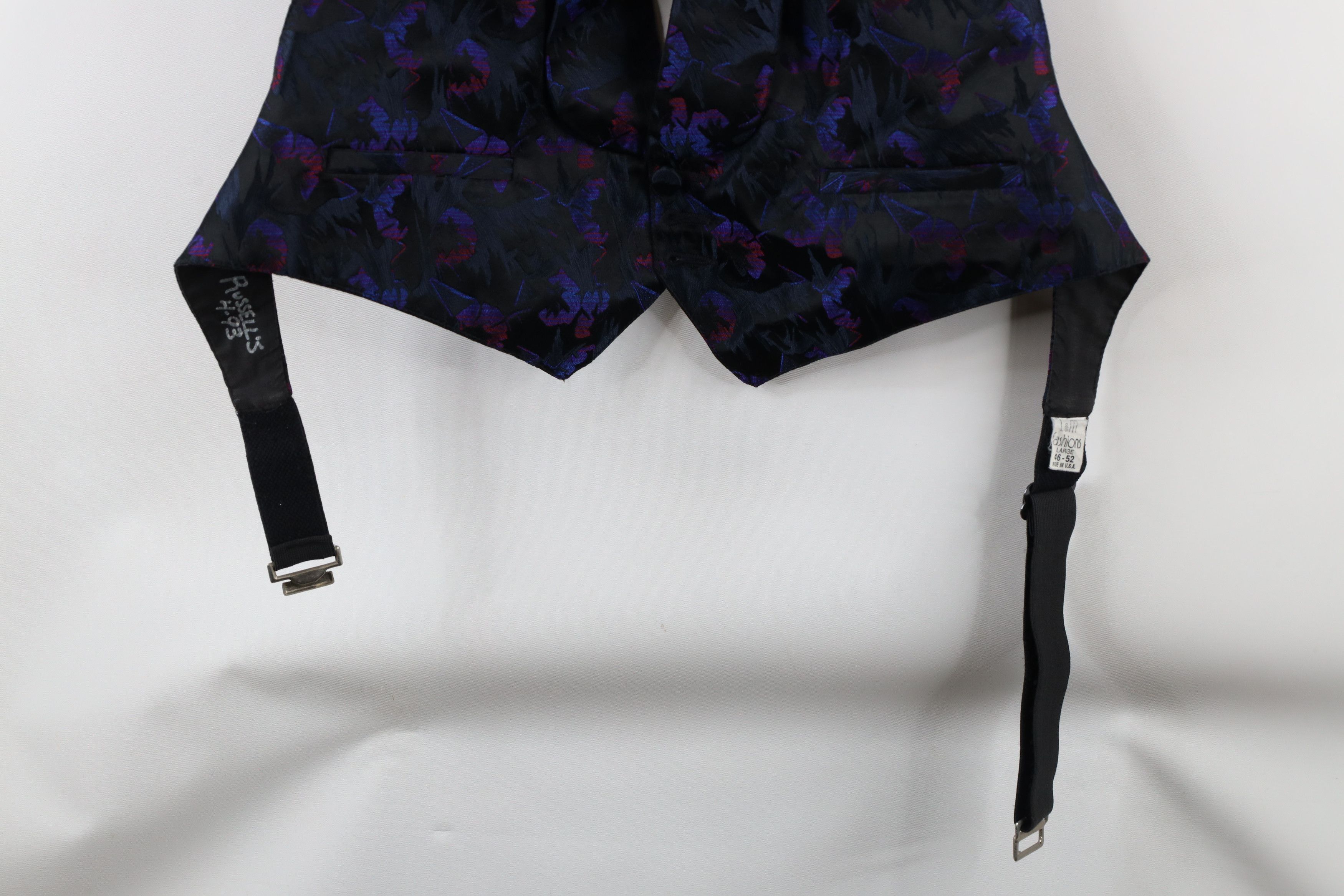 Vintage Vintage 90s Streetwear Floral Formal Tuxedo Suit Vest USA Size US L / EU 52-54 / 3 - 4 Thumbnail