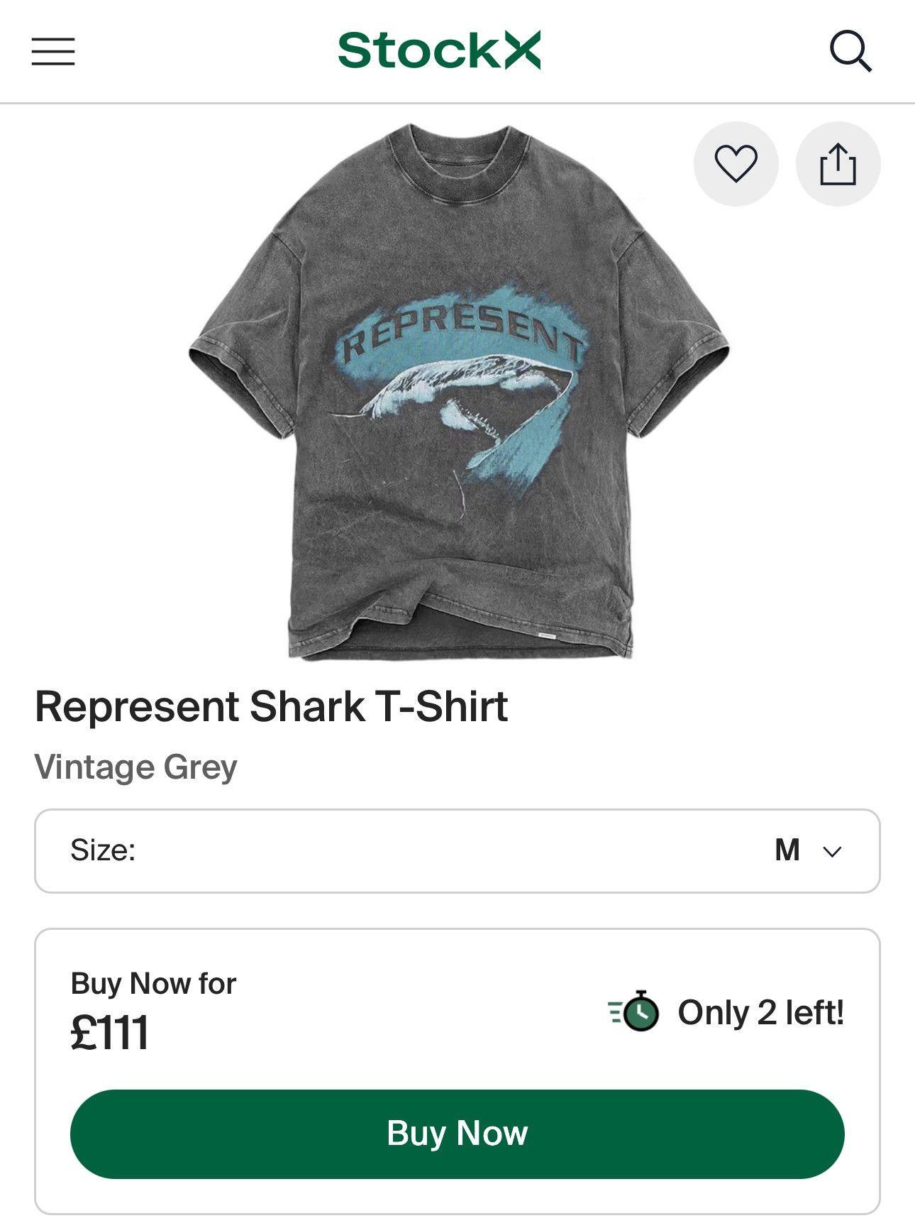Represent Clo. Represent Clo Shark Tshirt Size US M / EU 48-50 / 2 - 4 Thumbnail