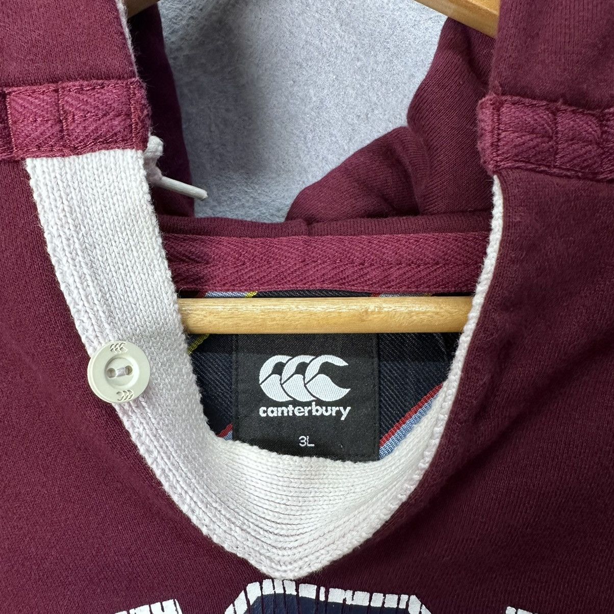 Canterbury of New Zealand Canterbury Rugby Hoodie Maroon Y2K Era Japan Market Size US XL / EU 56 / 4 - 3 Thumbnail