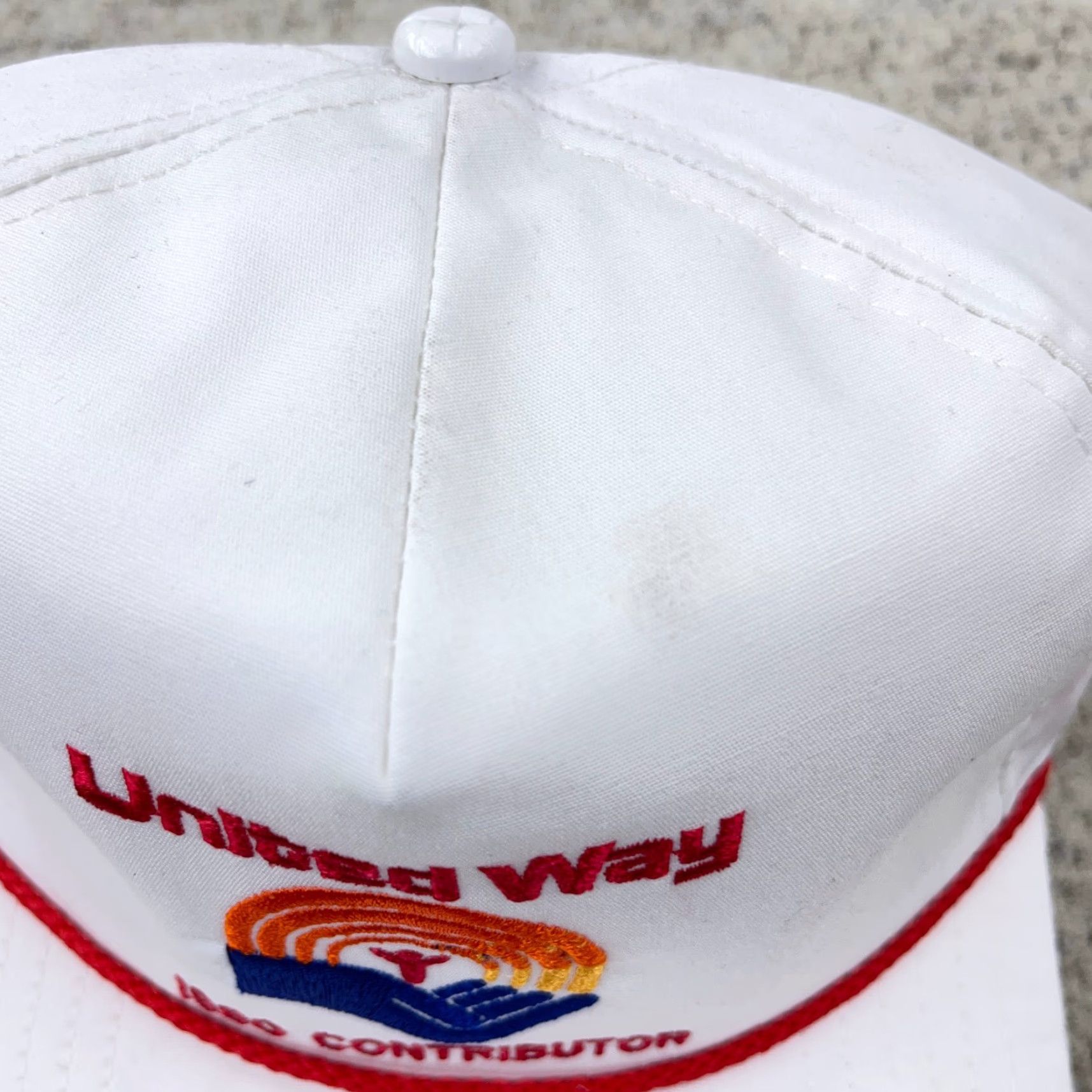 Vintage VINTAGE United Way Trucker Hat Cap Made In USA 90s White Red Rope Snapback Mens Size ONE SIZE - 3 Thumbnail