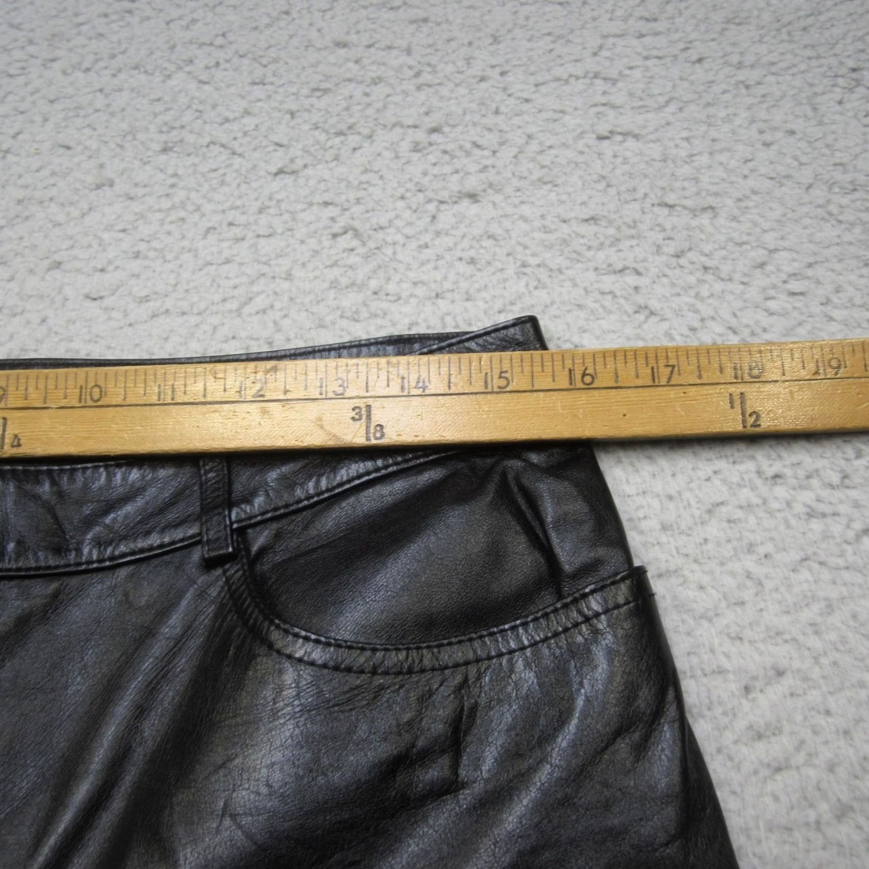 Theory Theory Womens Black Leather Bootcut Pants 10 Lined 5-Pocket Zip Fly J409254 Size 32" / US 10 / IT 46 - 4 Thumbnail