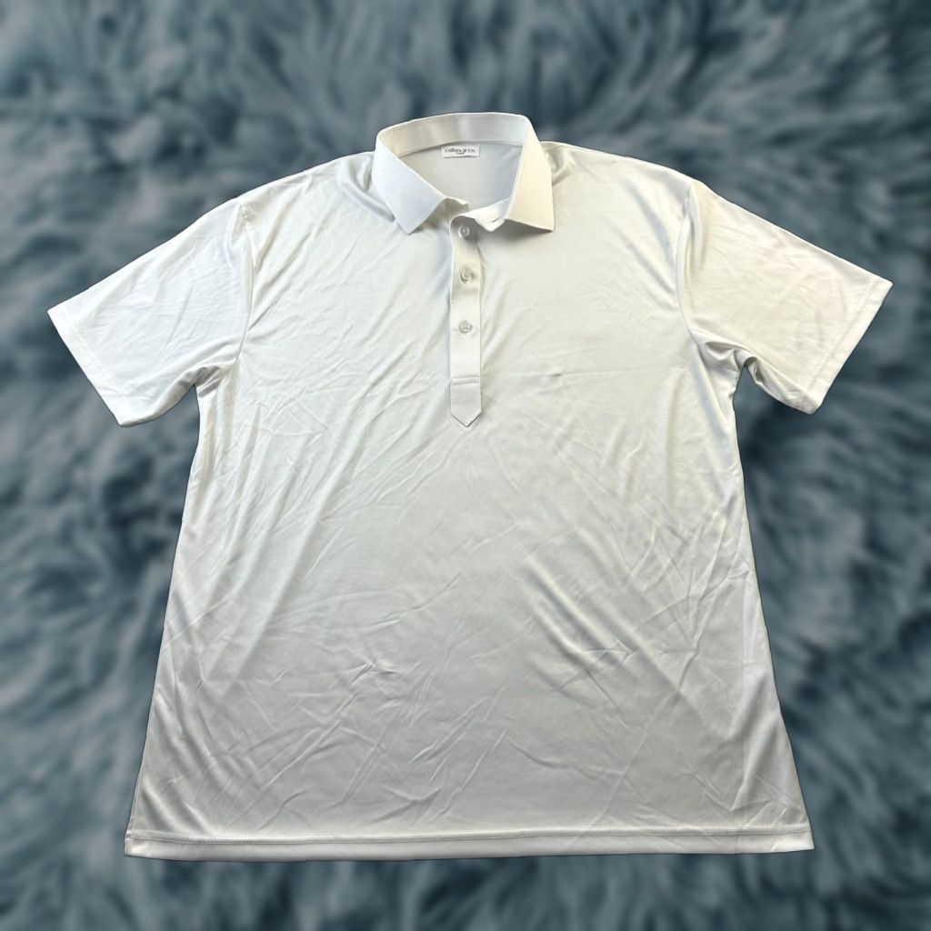 CO Collars & Co Polo Shirt XL White Golf Casual Formal Business Mens Size 46R - 1 Thumbnail