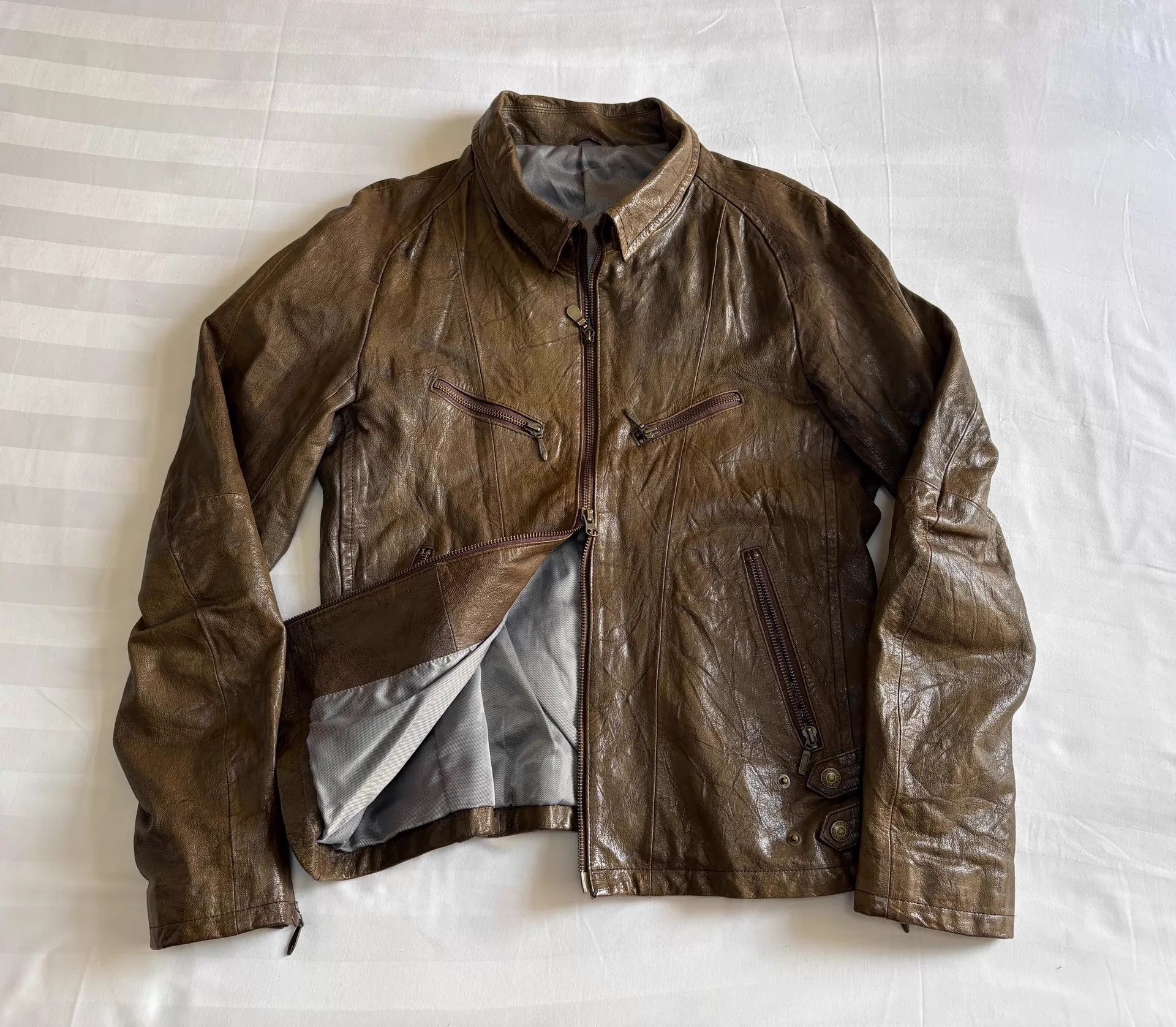 Tornado Mart Tornado Mart Vintage Distressed Workwear Leather Jacket Size US L / EU 52-54 / 3 - 5 Thumbnail