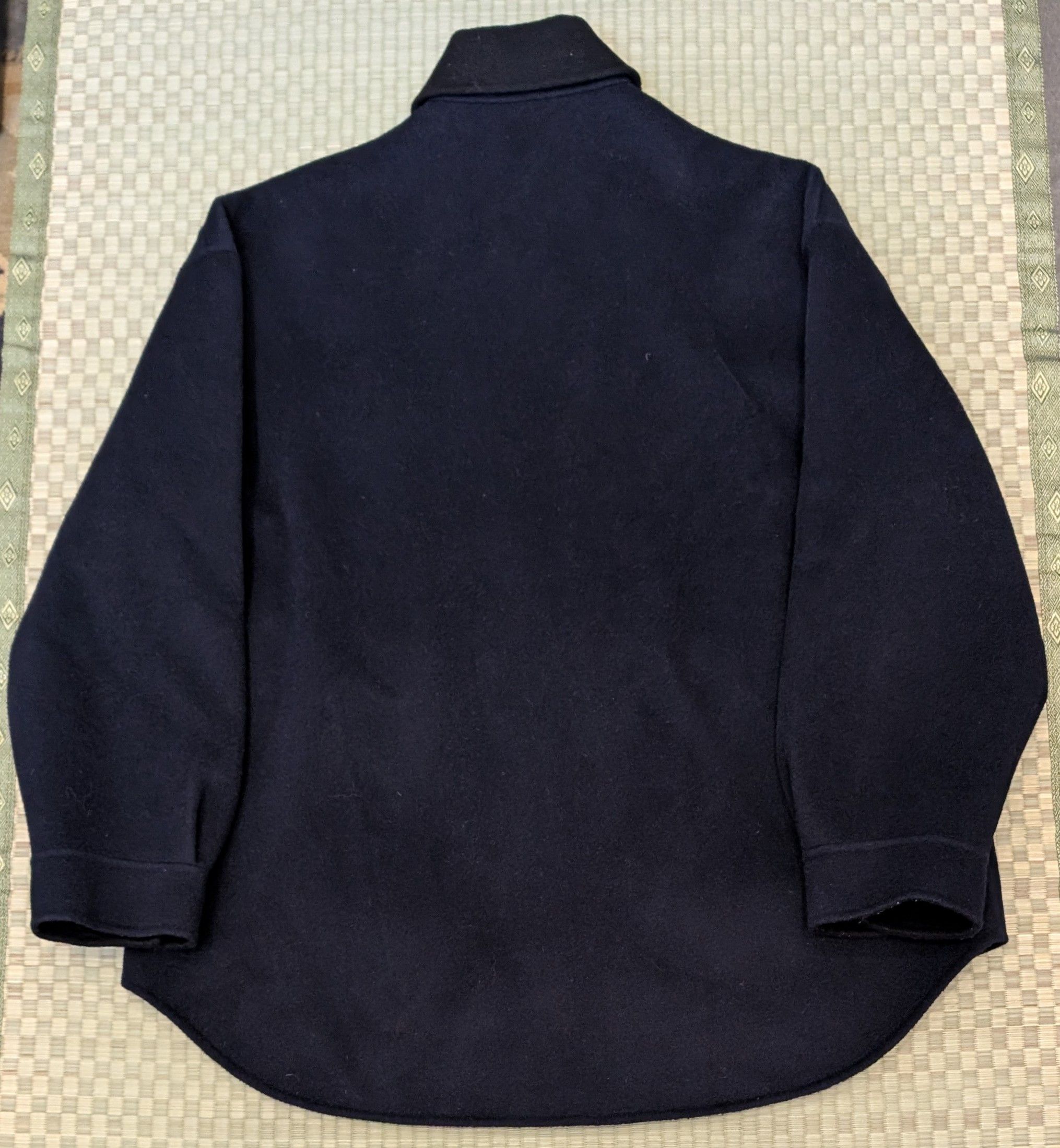 Nanushka Nanushka Wool Silk Oversized Shirt Jacket Dark Navy Size XS / US 0-2 / IT 36-38 - 2 Thumbnail