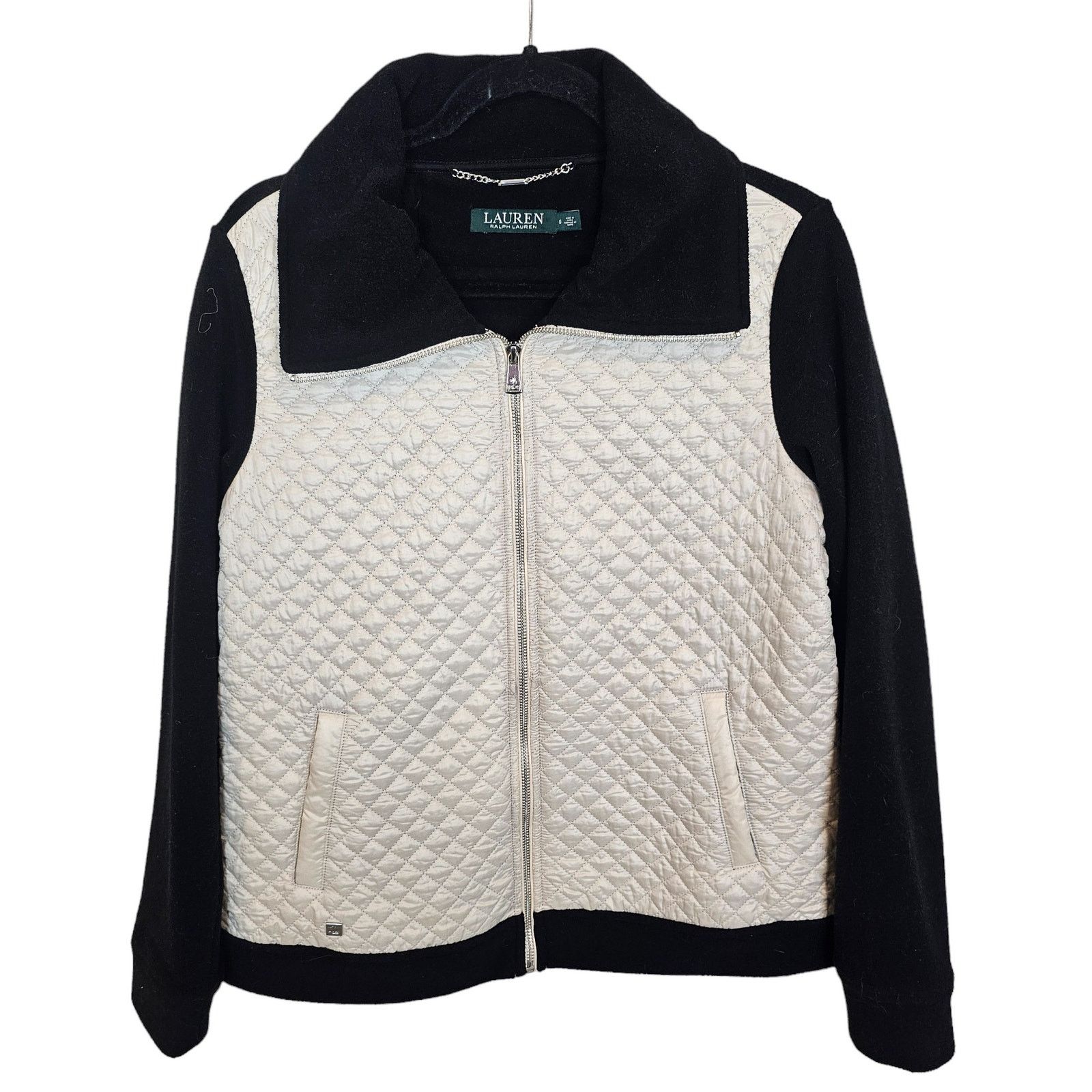 Lauren Ralph Lauren Lauren Ralph Lauren Womens Quilted Jacket S Full Zip Fleece Size S / US 4 / IT 40 - 1 Thumbnail