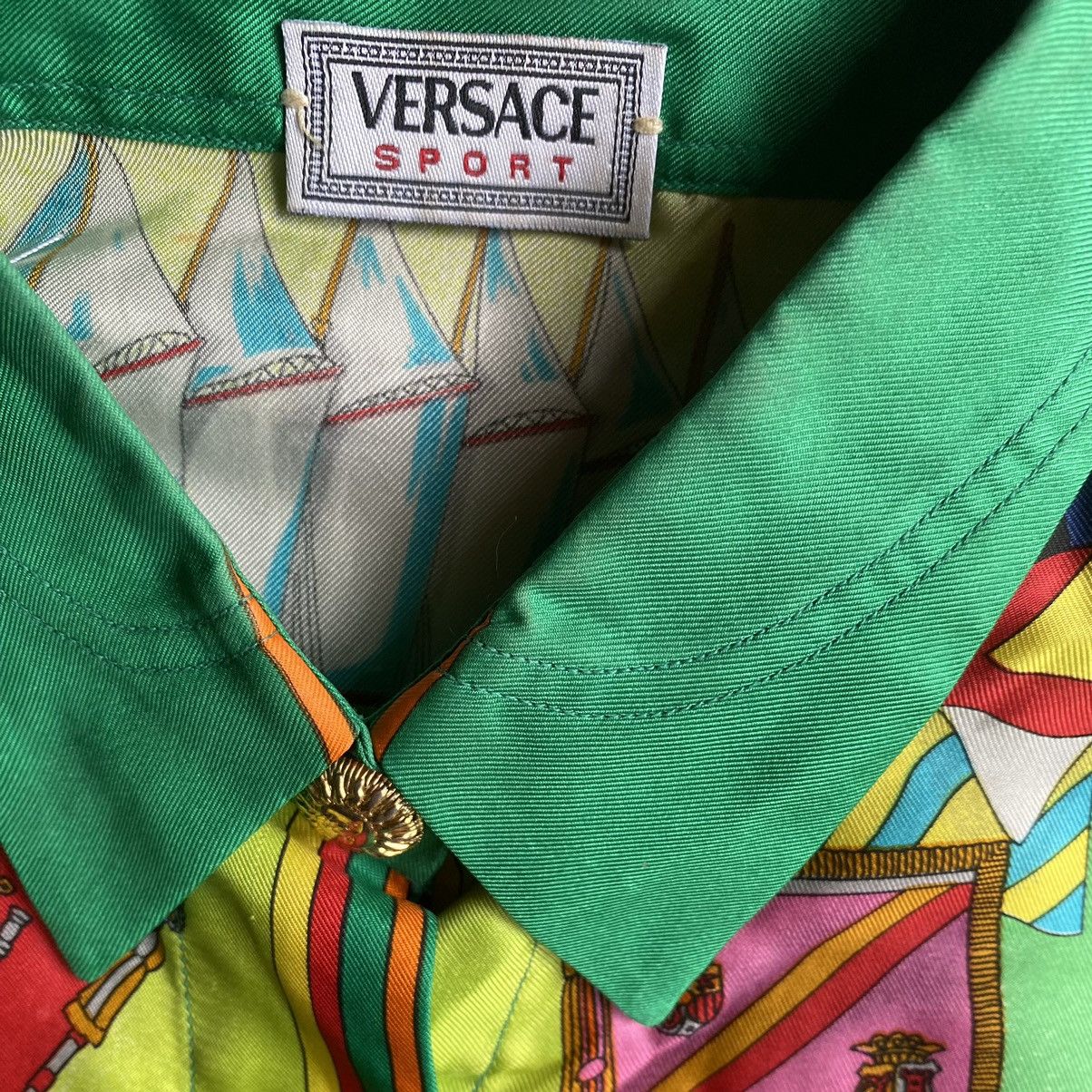 Versace Vintage Silk Versace Sport Sailing Oversize Shirt Size S / US 4 / IT 40 - 10 Thumbnail