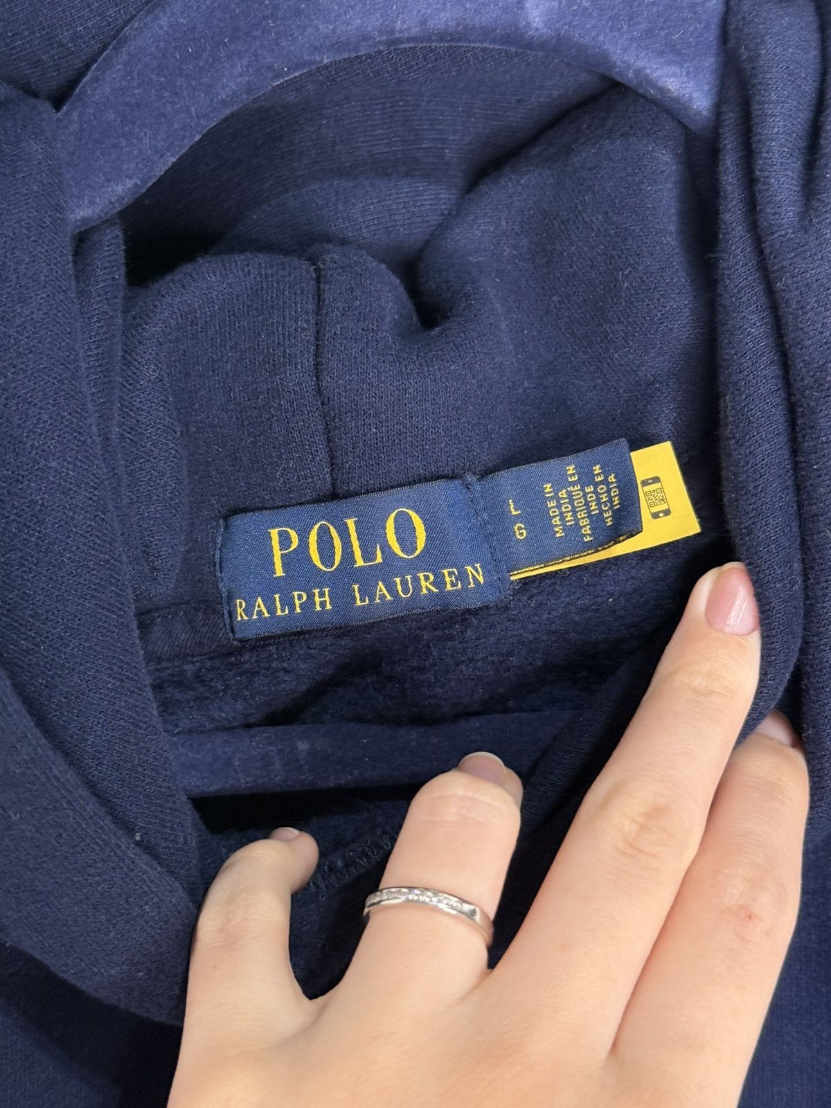 Polo Ralph Lauren Polo Ralph Lauren The RL Fleece Leather Big Pony Hoodie Size US L / EU 52-54 / 3 - 3 Thumbnail