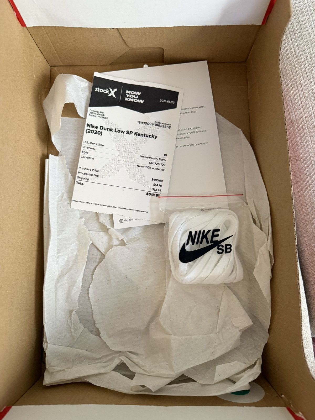 Nike NIKE DUNK LOW RETRO SP “KENTUCKY” - BLUE Size US 10 / EU 43 - 10 Thumbnail