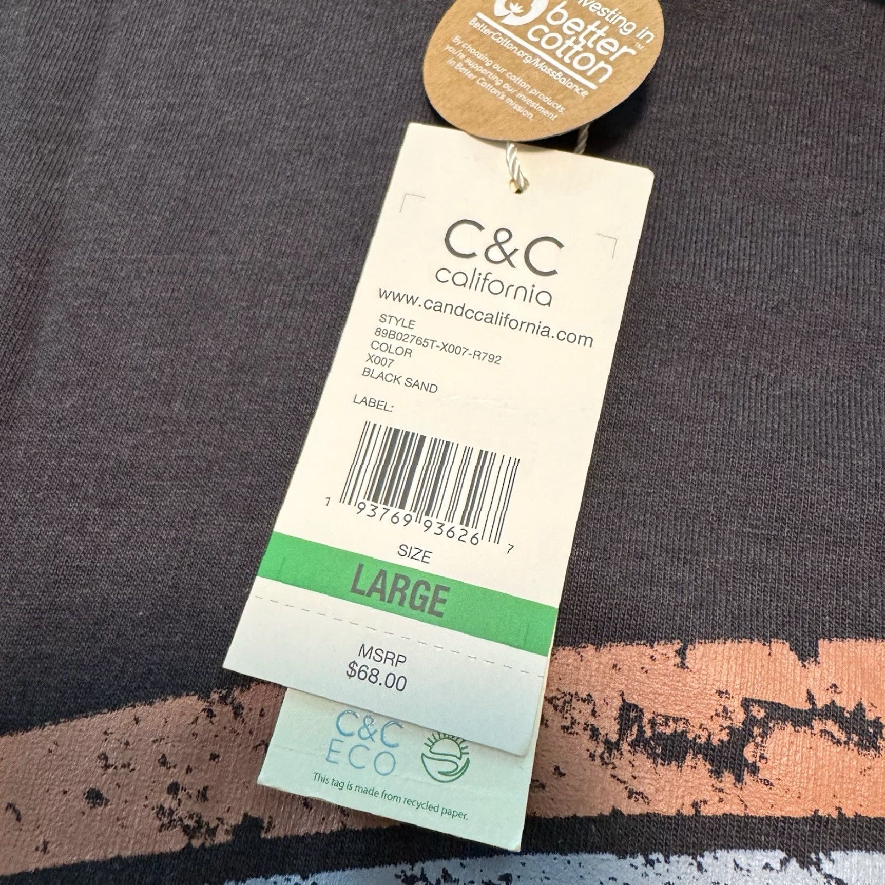 Vintage C&C California Sun Hoodie Men’s Large Gray New Size US L / EU 52-54 / 3 - 7 Thumbnail