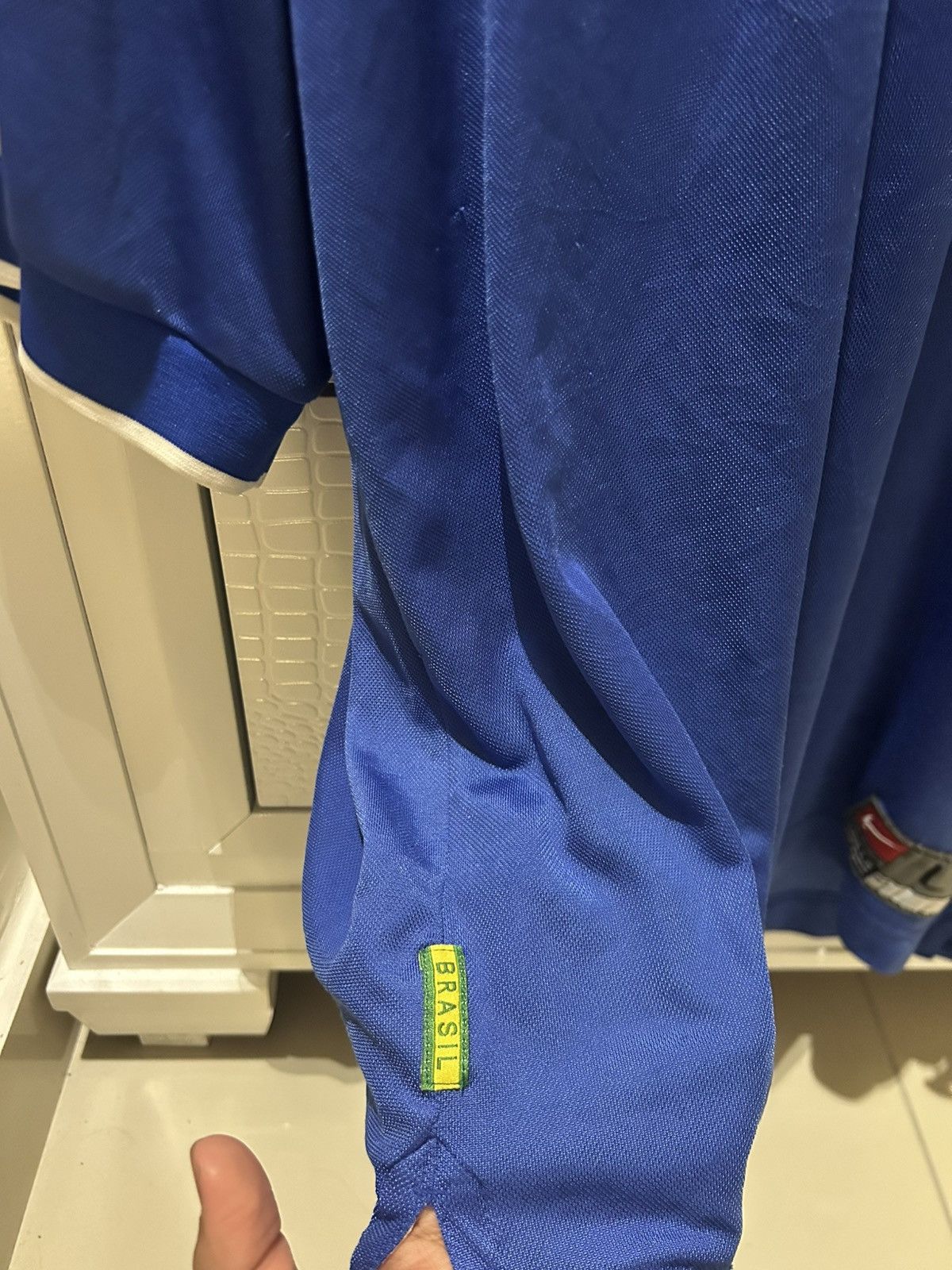 Nike Vintage 1998-2000 Nike Brazil Away Jersey Blue - Size L Size US L / EU 52-54 / 3 - 3 Thumbnail