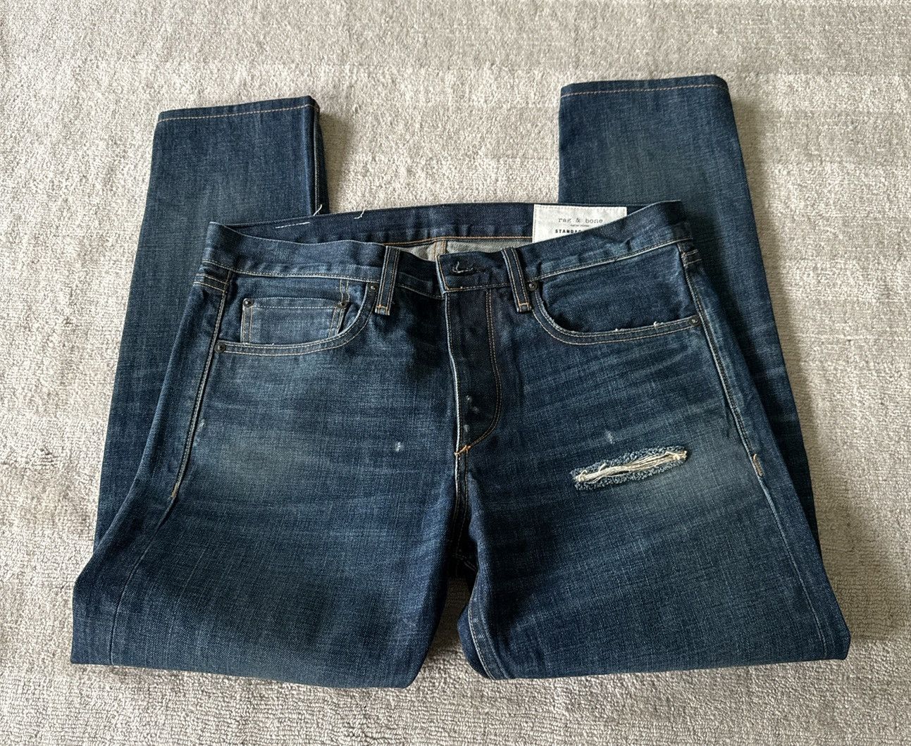 Rag & Bone Rag & Bone Distressed Blue Jeans Size US 31 - 4 Thumbnail