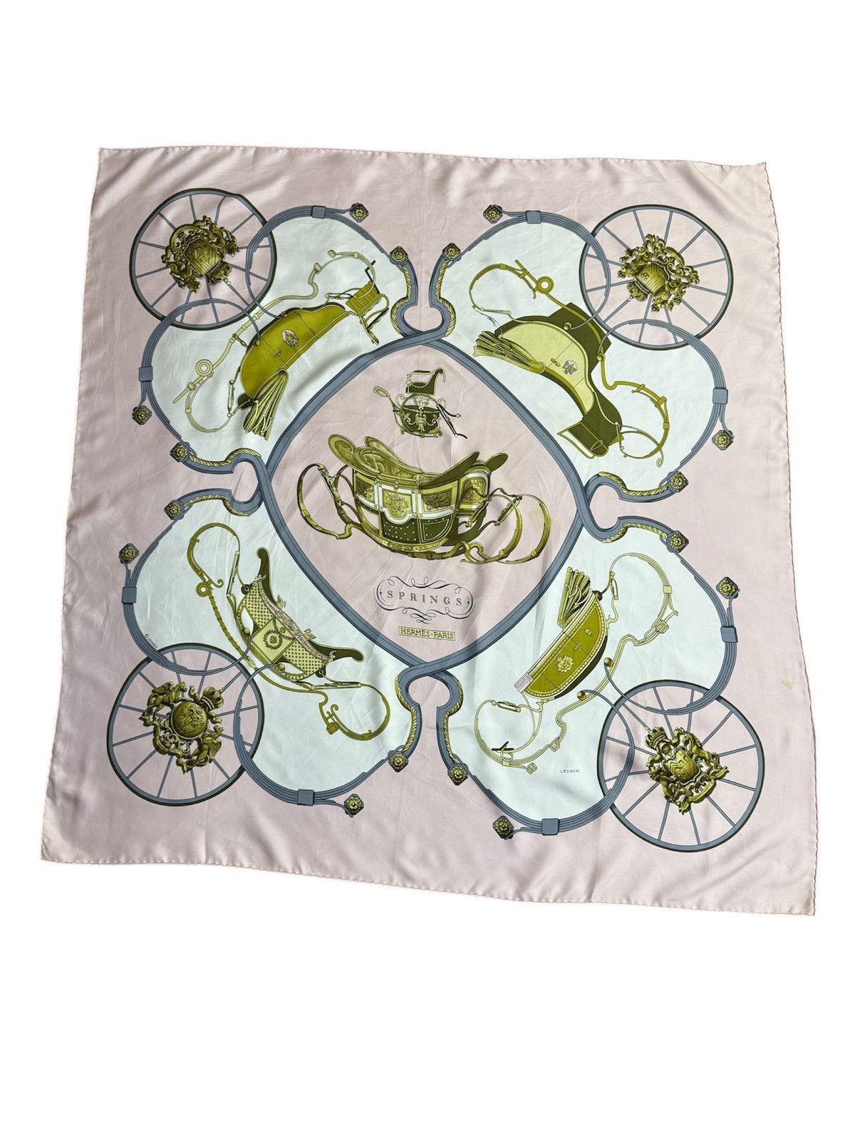 Hermes vintage Hermès Springs scarf designed by Philippe Ledoux Size ONE SIZE - 1 Thumbnail