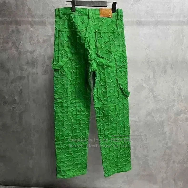 Louis Vuitton Louis Vuitton Green Cargo Solid Jeans. Size US 32 / EU 48 - 2 Thumbnail
