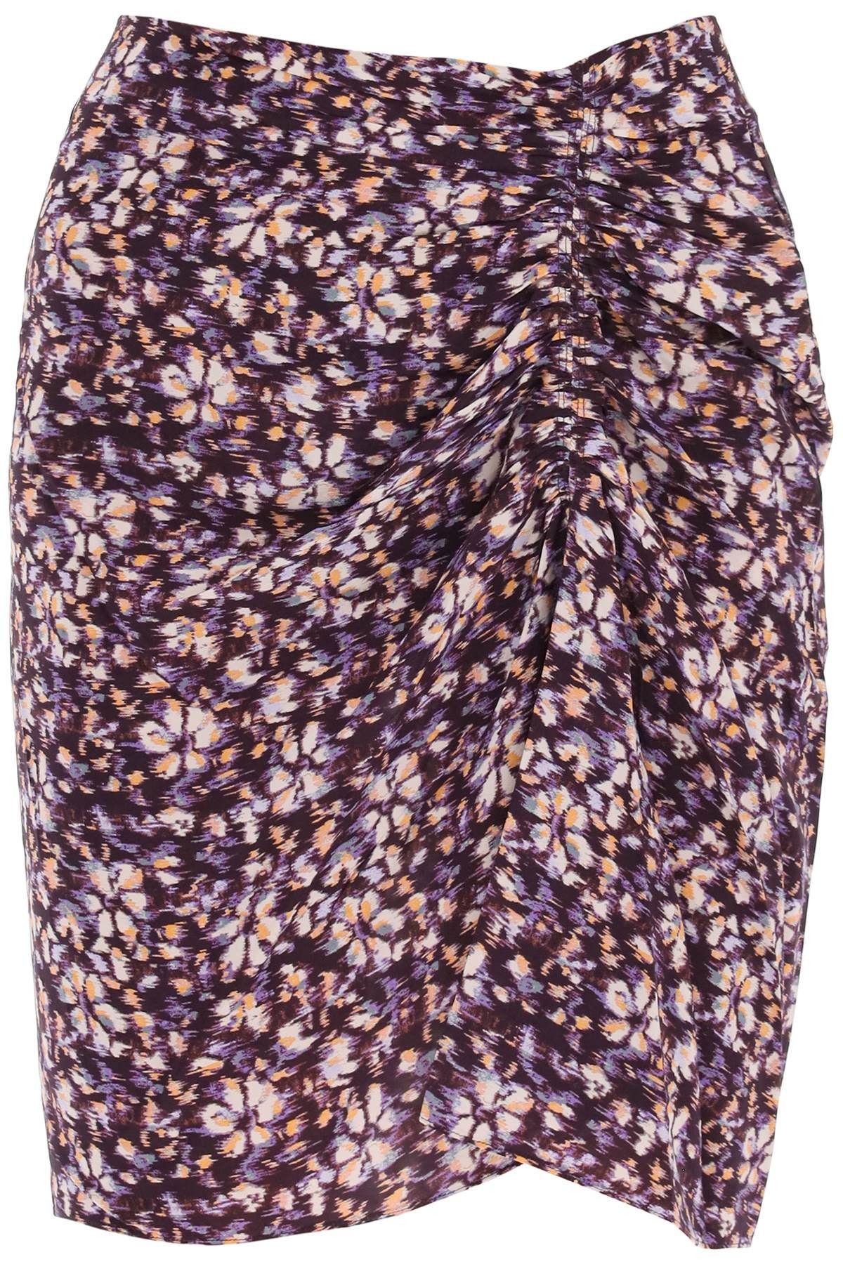image of Isabel Marant Etoile Angelica Viscose Mini Skirt in Purple Orange, Women's (Size 26)