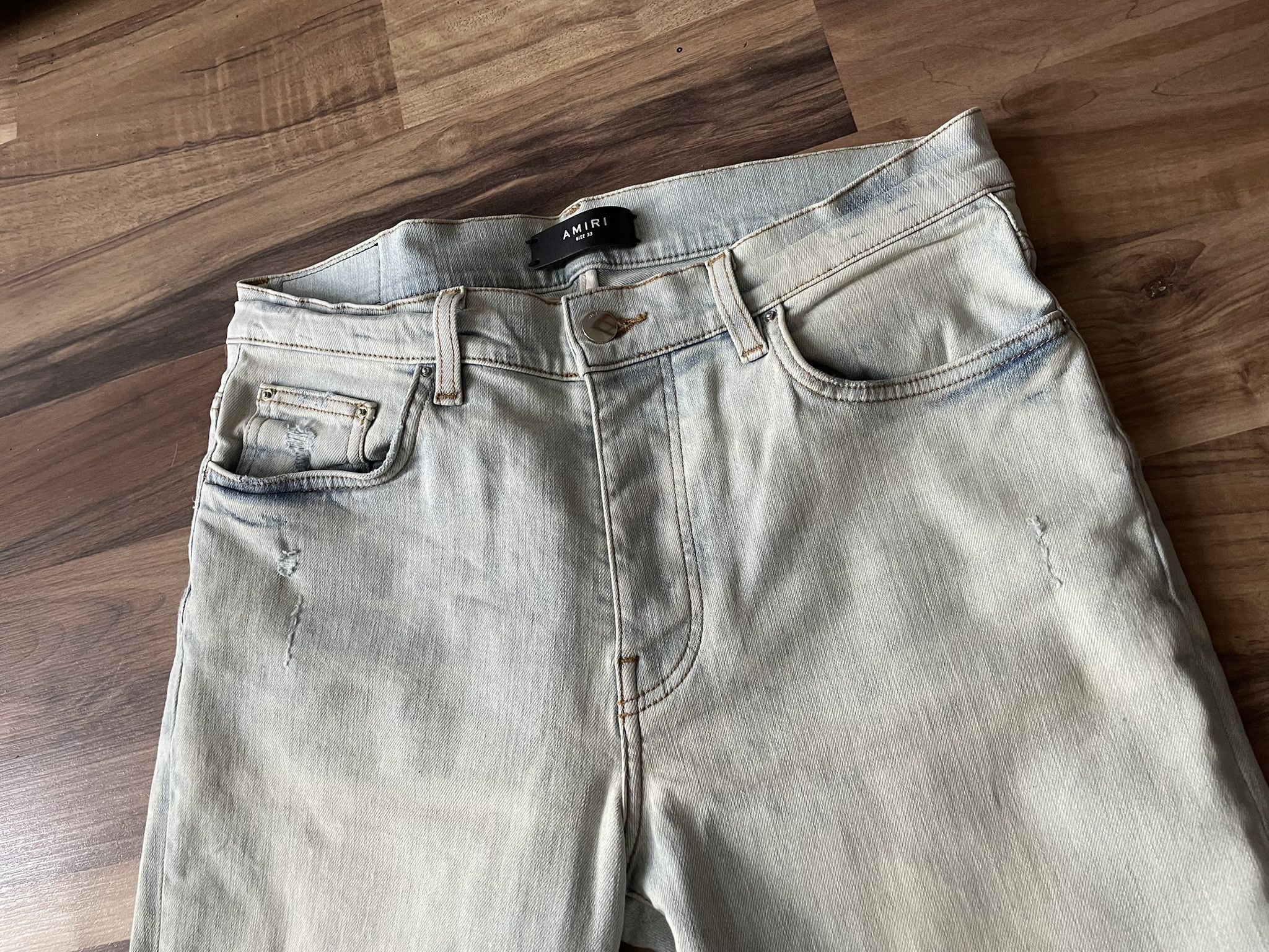Amiri Amiri Light Indigo Skinny Denim Size US 33 - 16 Thumbnail