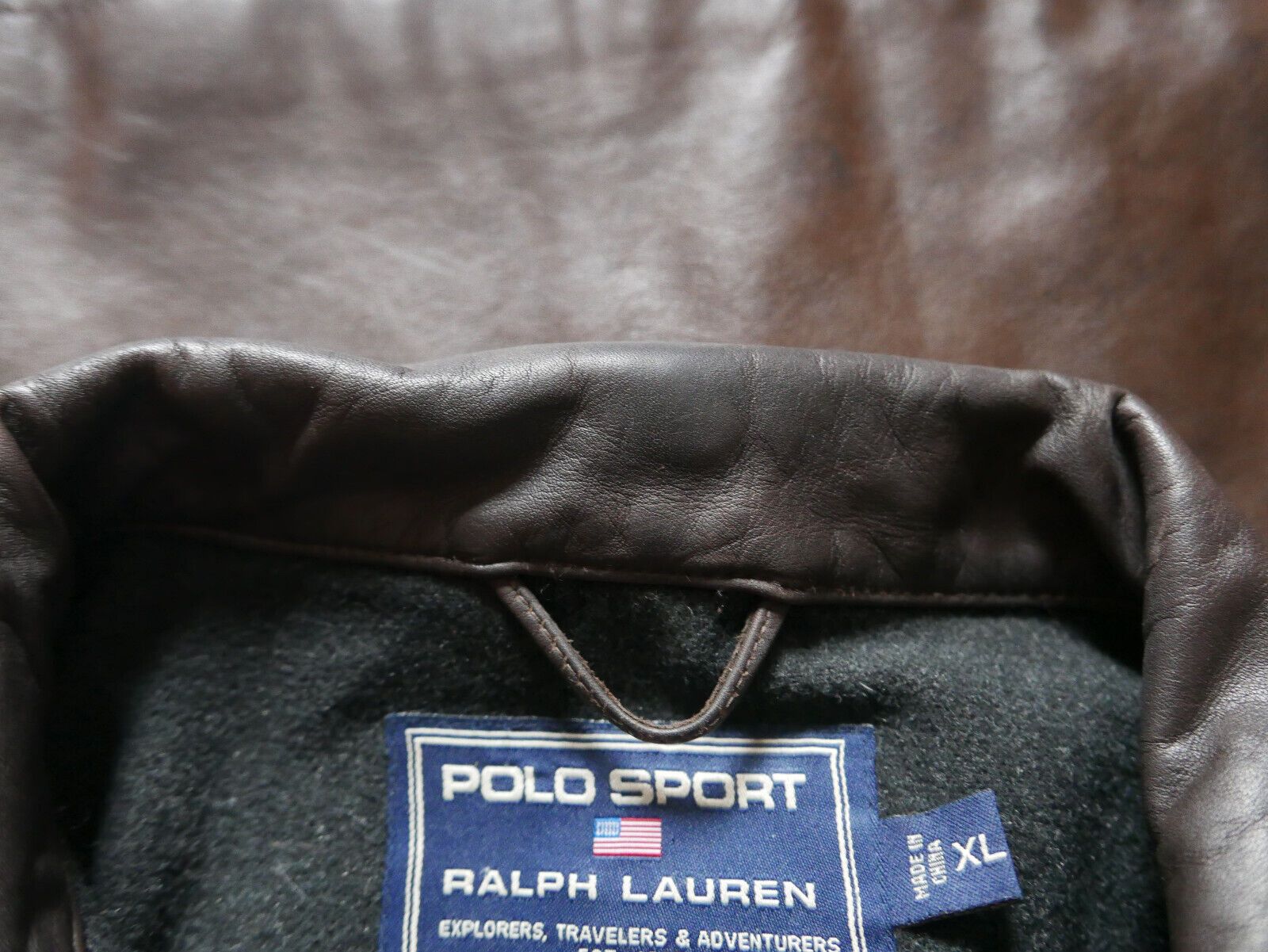 Ralph Lauren Sport Polo Ralph Lauren Sport Jacket Coat Leather Brown Vintage XL Size US XL / EU 56 / 4 - 5 Thumbnail