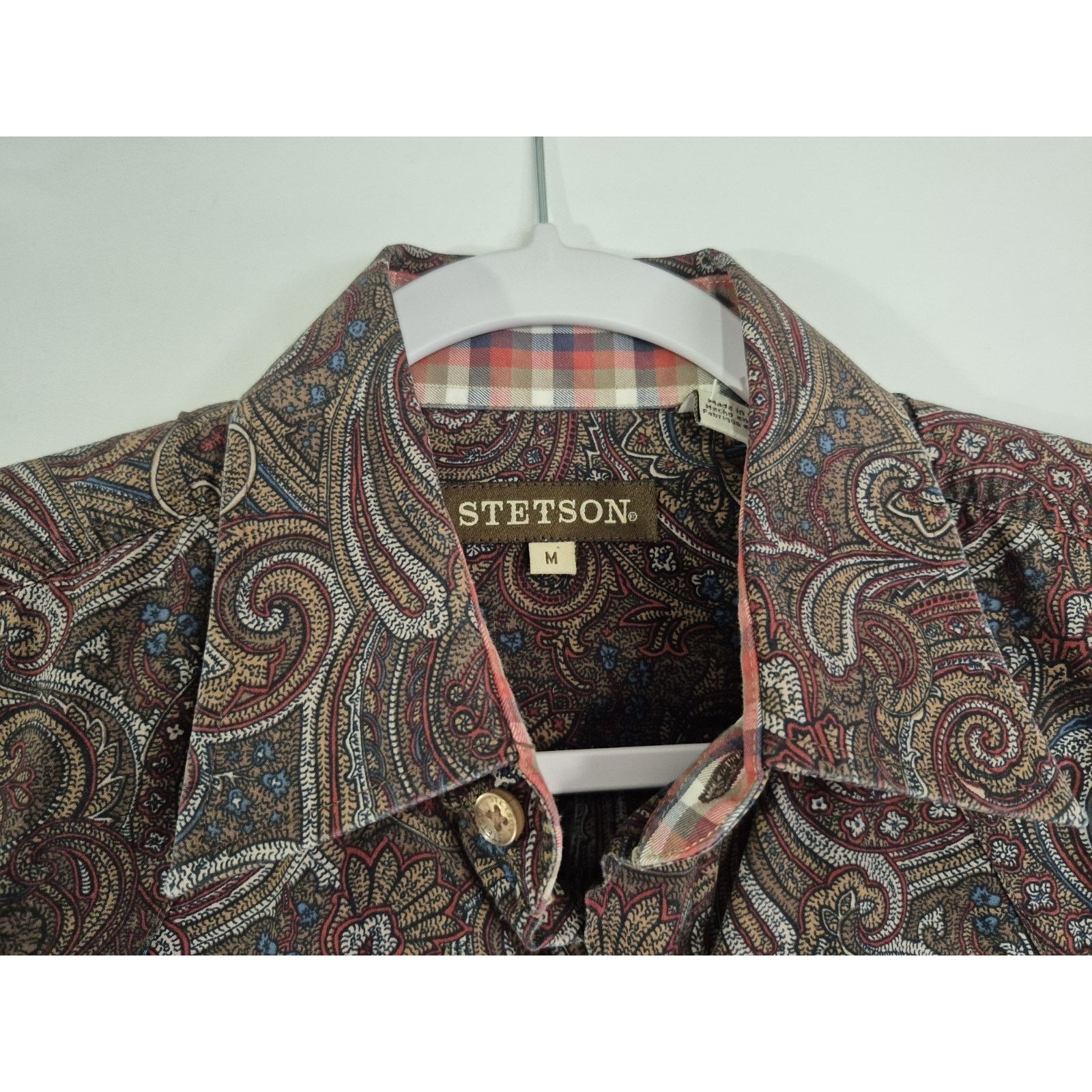 Stetson Stetson Mens Paisley Pearl Snap Western Cowboy Shirt Medium Size US M / EU 48-50 / 2 - 5 Thumbnail