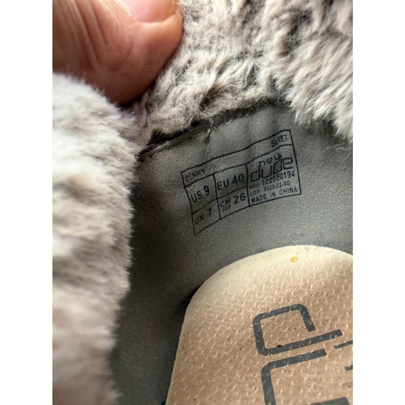 Vintage Hey Dude Denny Boots Womens 9 Sleet Gray Mock Toe Faux Fur Lined Ankle Bootie Size US 9 / IT 39 - 6 Thumbnail
