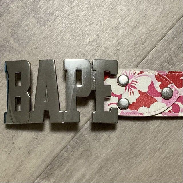 Bape BAPE Aloha Camo Pink Leather Belt a bathing ape NIGO Size ONE SIZE - 3 Thumbnail